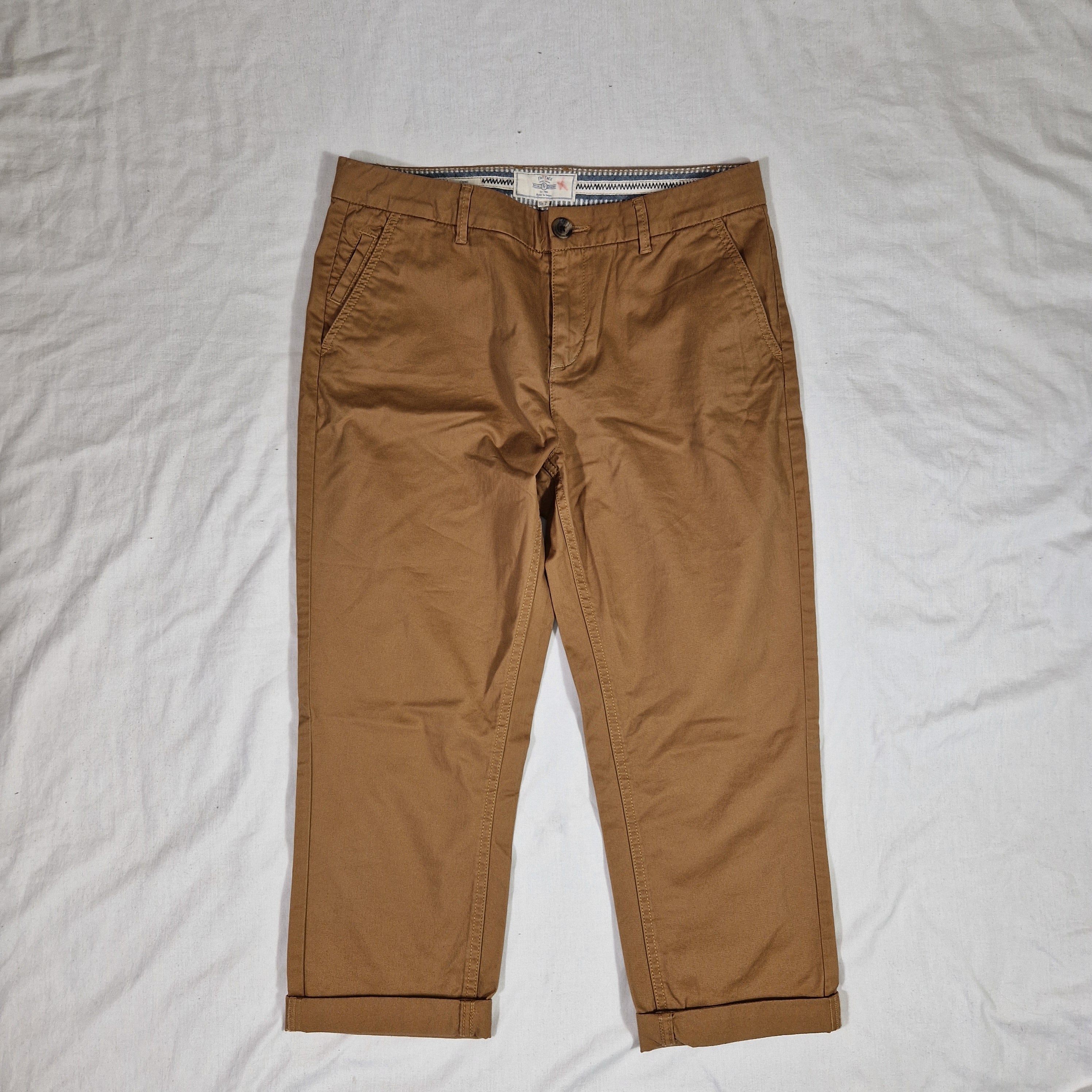 FatFace Womens Brown Cotton Chino Trousers UK 10 W30 L30 Preloved