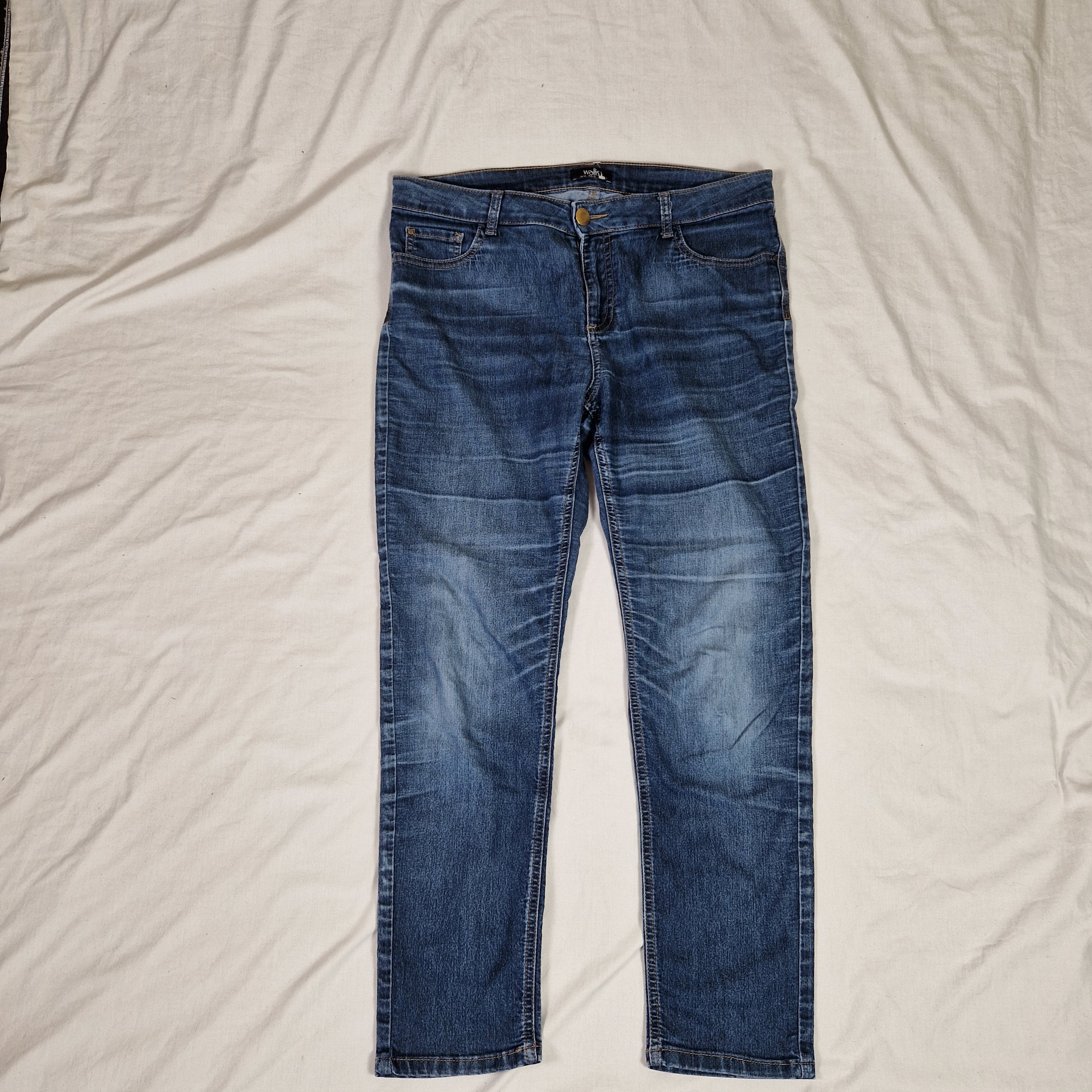 Wallis Womens Blue Straight Leg Jeans UK 14 W36 L26 Preloved
