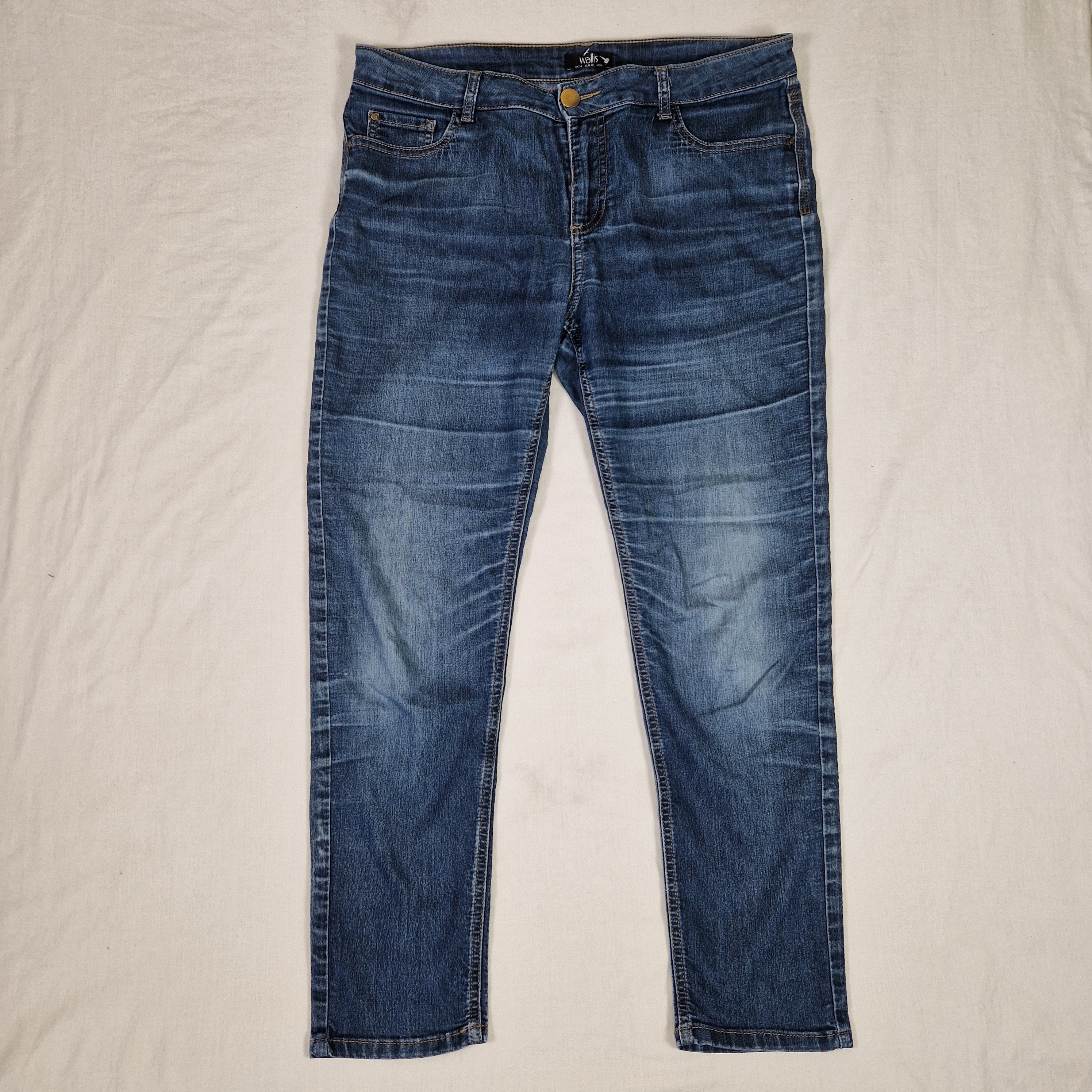 Wallis Womens Blue Straight Leg Jeans UK 14 W36 L26 Preloved