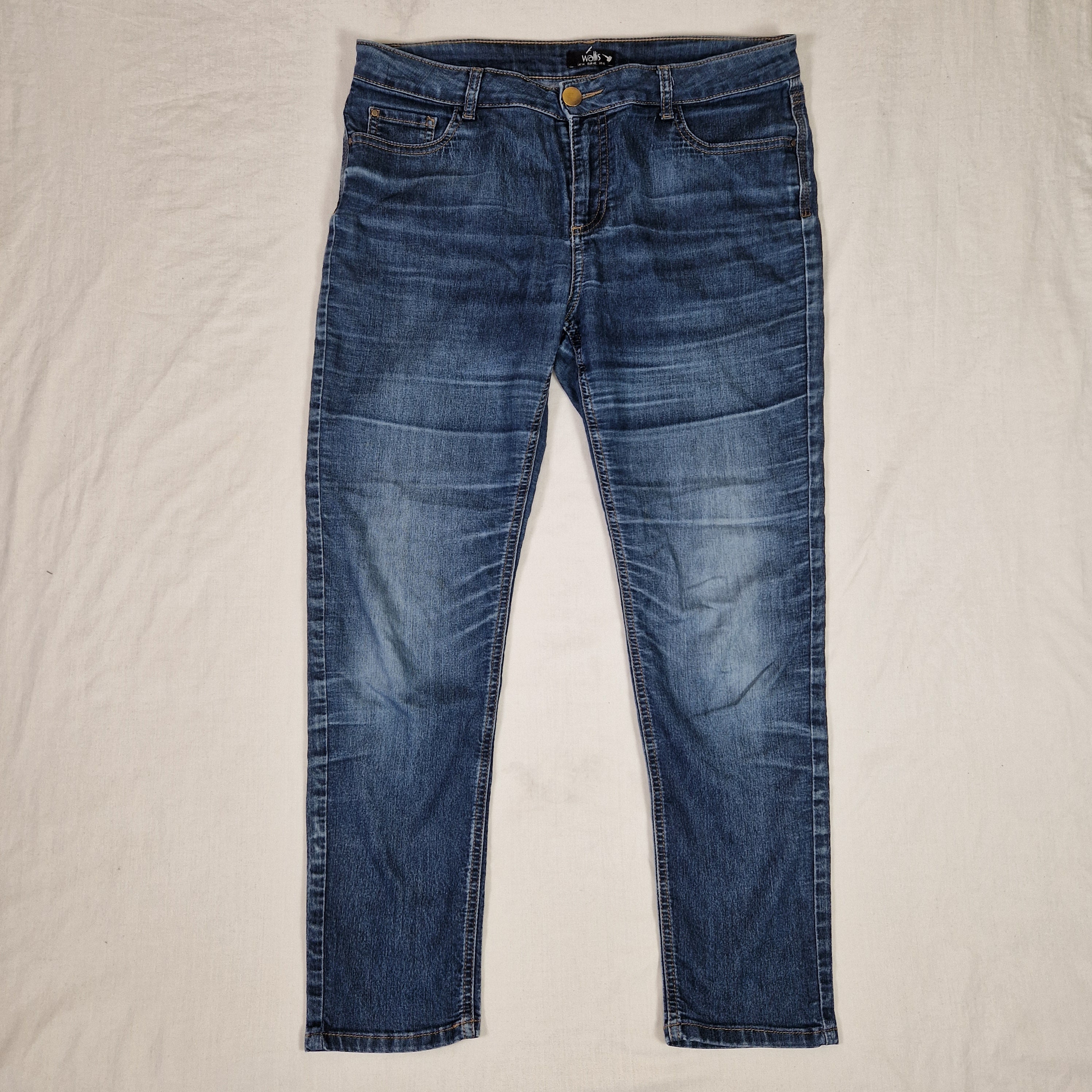 Wallis Womens Blue Straight Leg Jeans UK 14 W36 L26 Preloved