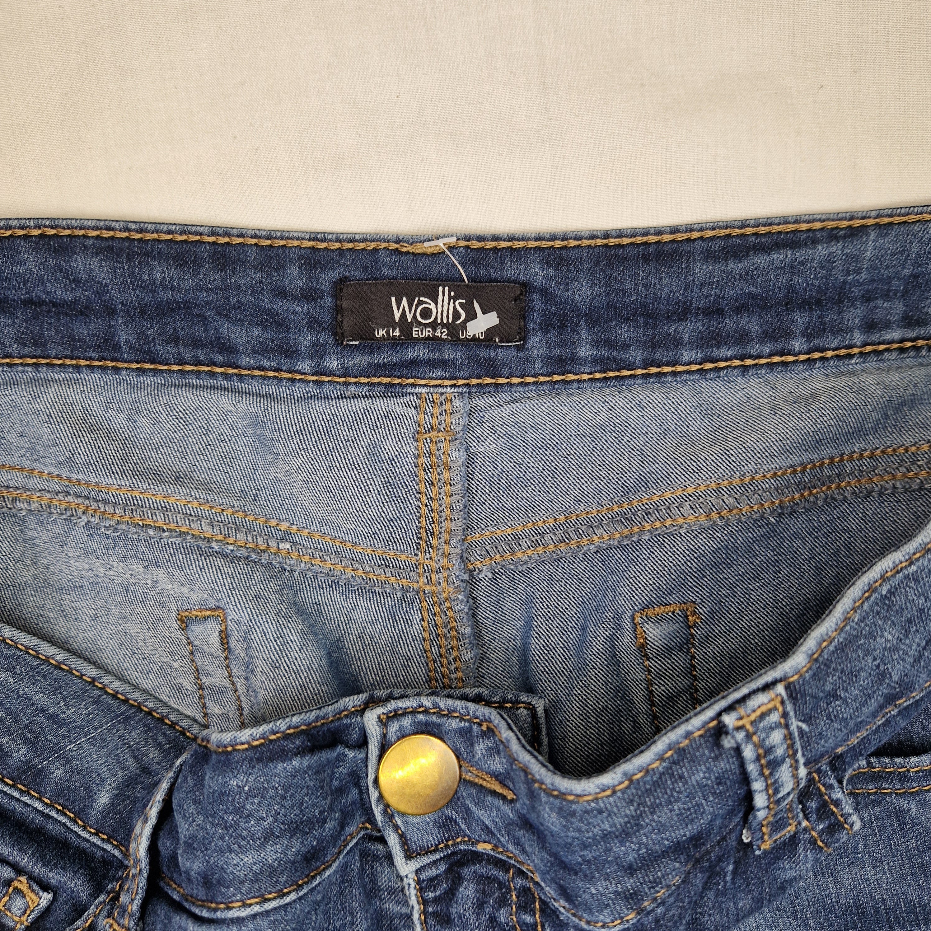 Wallis Womens Blue Straight Leg Jeans UK 14 W36 L26 Preloved