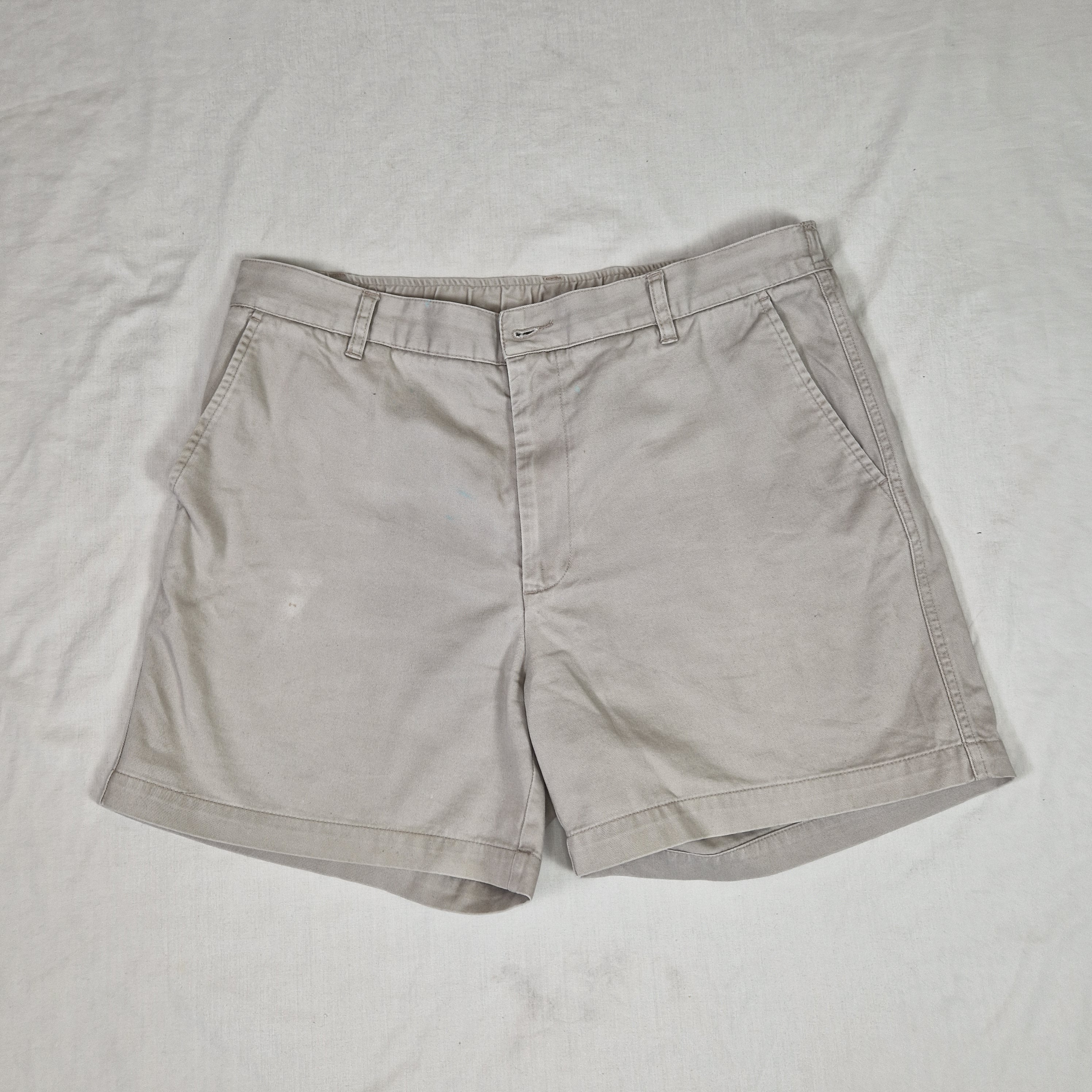 BHS Mens Beige Casual Shorts W36 100% Cotton Preloved