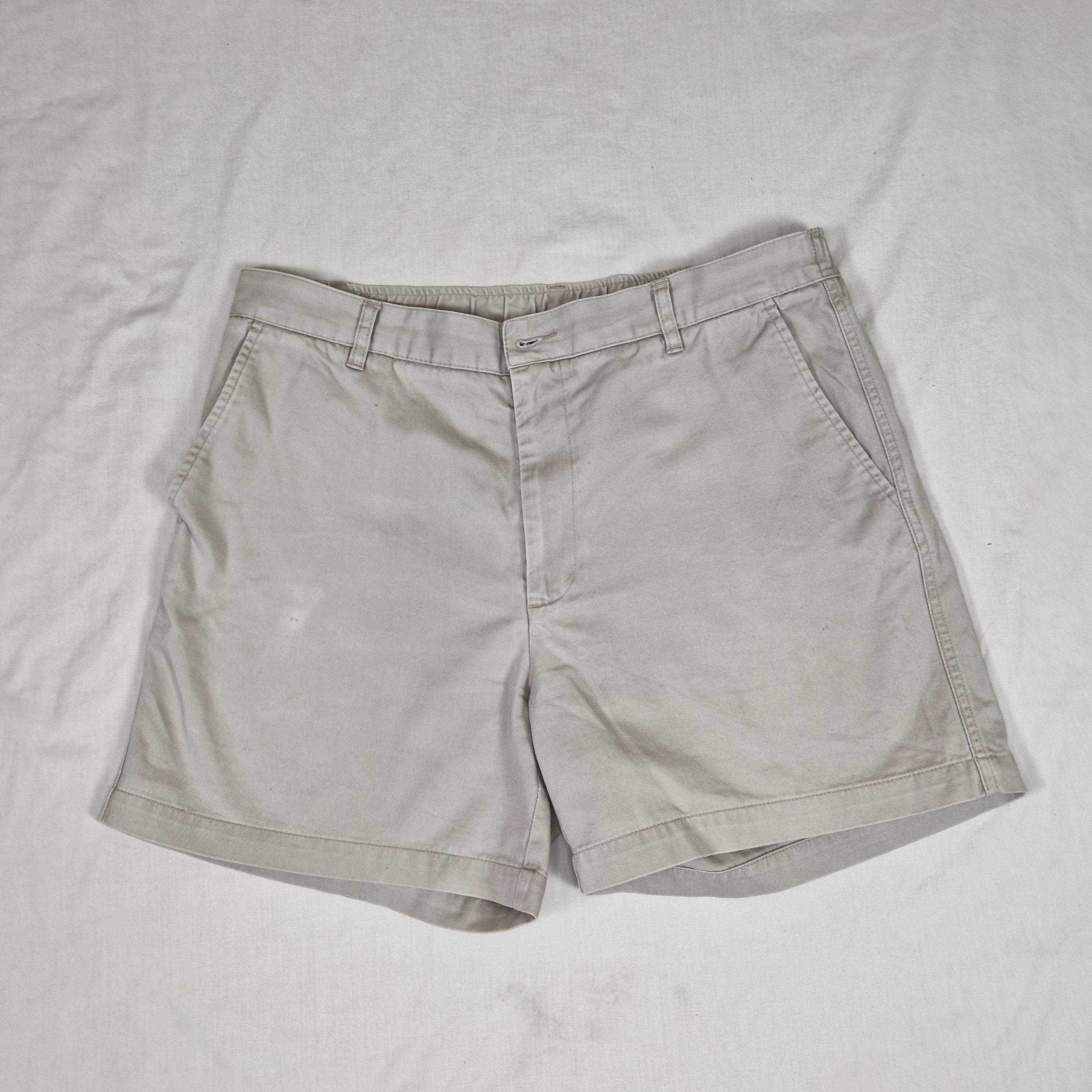 BHS Mens Beige Casual Shorts W36 100% Cotton Preloved