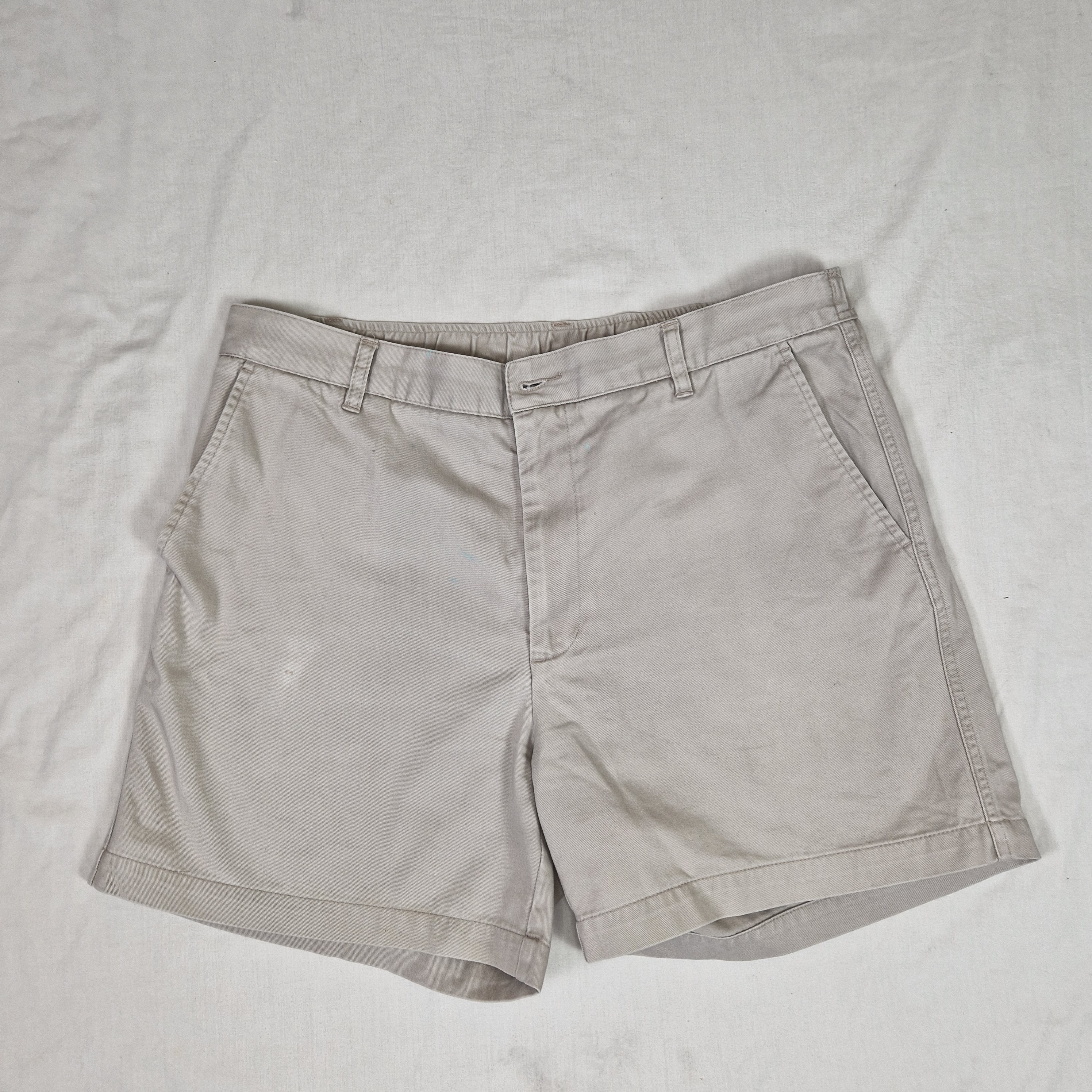 BHS Mens Beige Casual Shorts W36 100% Cotton Preloved