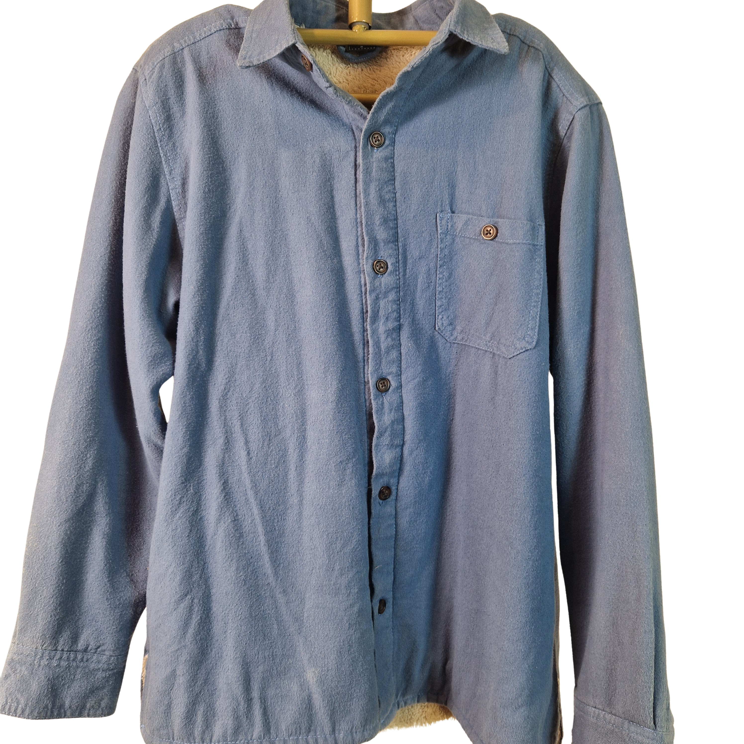 Cotton Traders Blue Shirt Mens Regular Fit Long Sleeve Button Up UK M