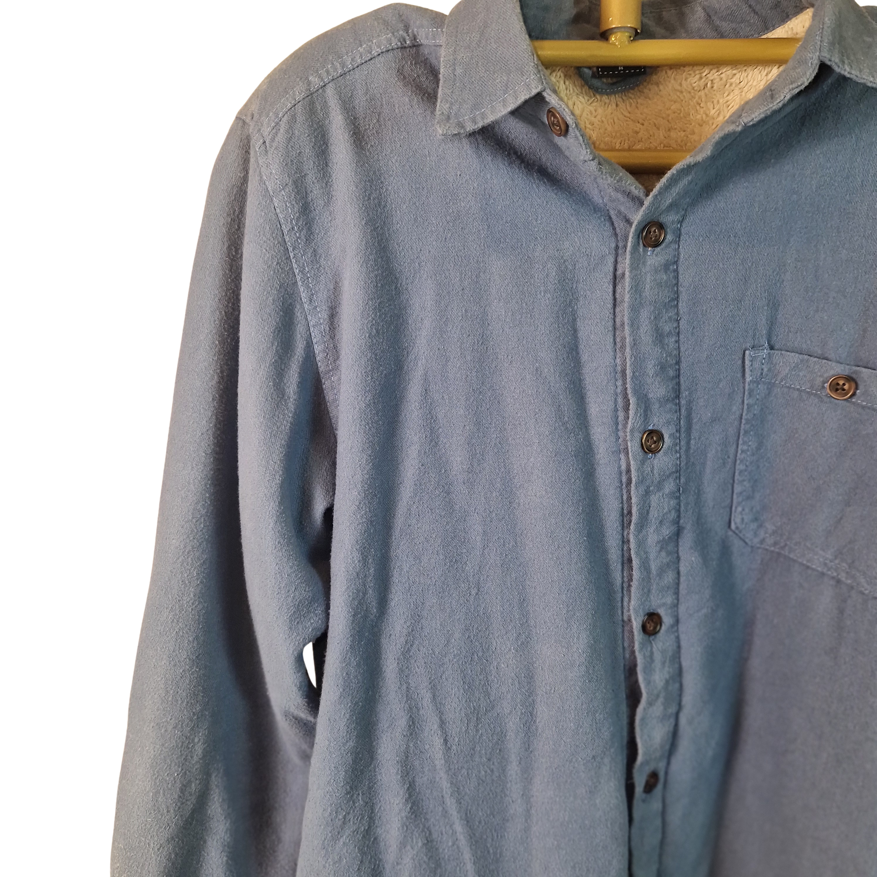 Cotton Traders Blue Shirt Mens Regular Fit Long Sleeve Button Up UK M
