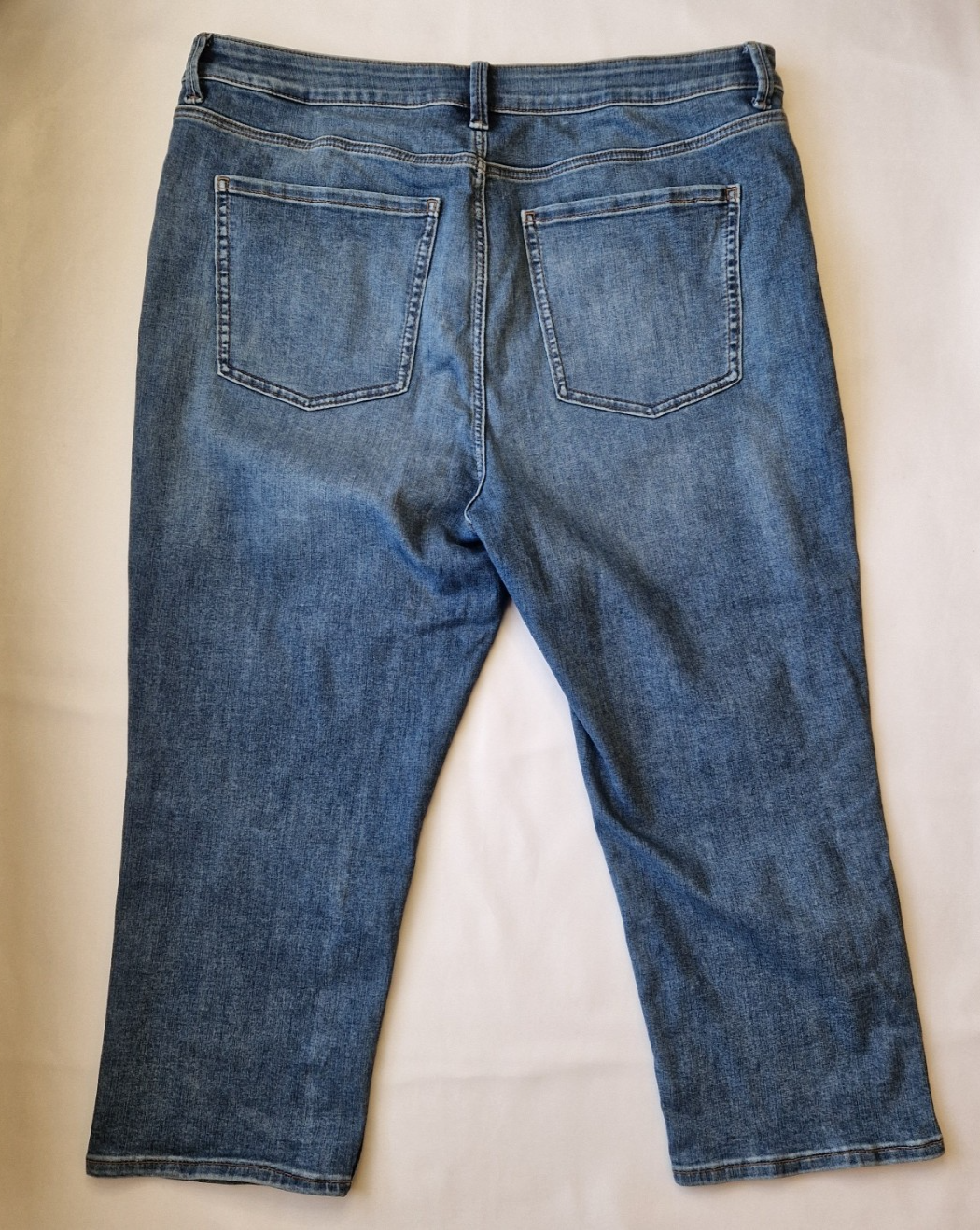 Marks and Spencer women's mid-rise skinny jeans in blue stretch denim with a five-pocket design.