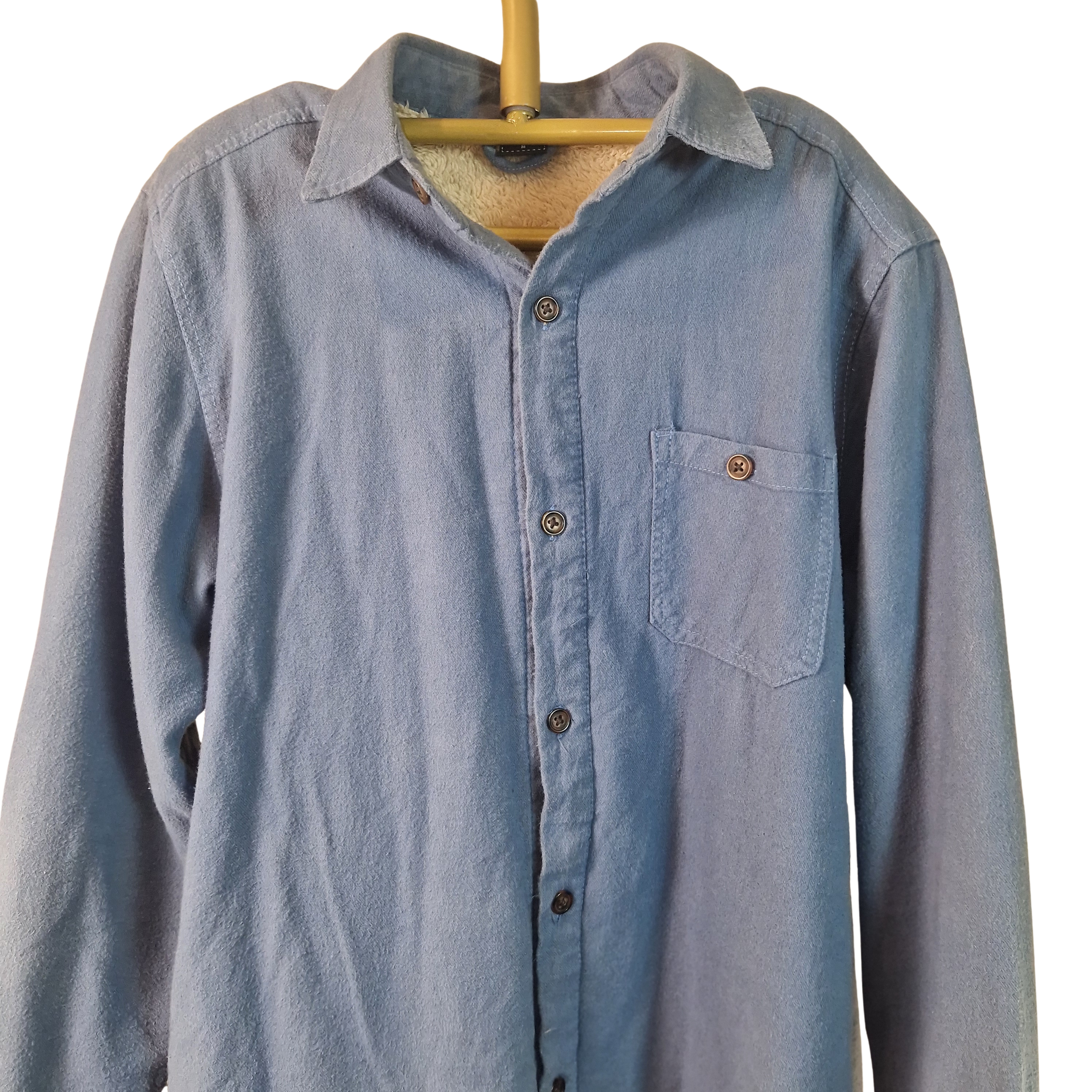 Cotton Traders Blue Shirt Mens Regular Fit Long Sleeve Button Up UK M