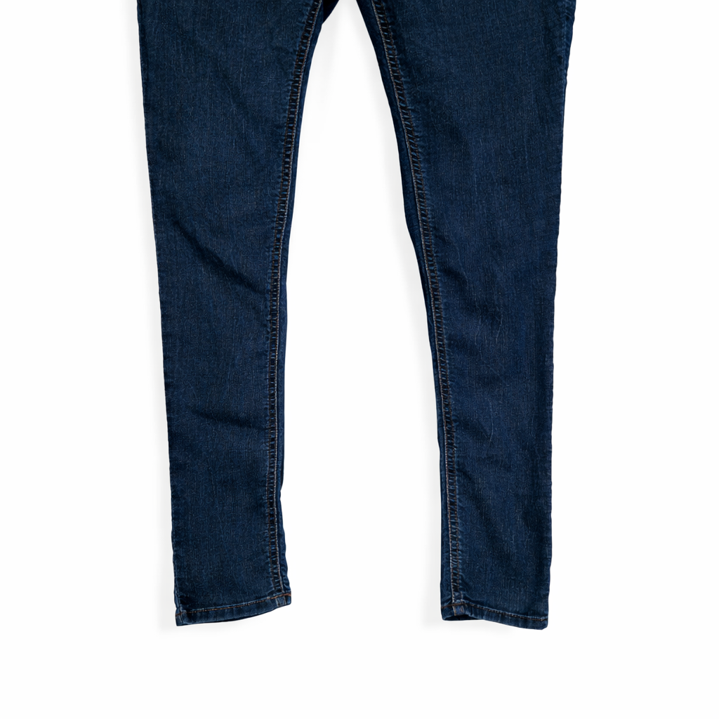 Gap women's slim fit blue stretch denim jeggings with a mid-rise waist.