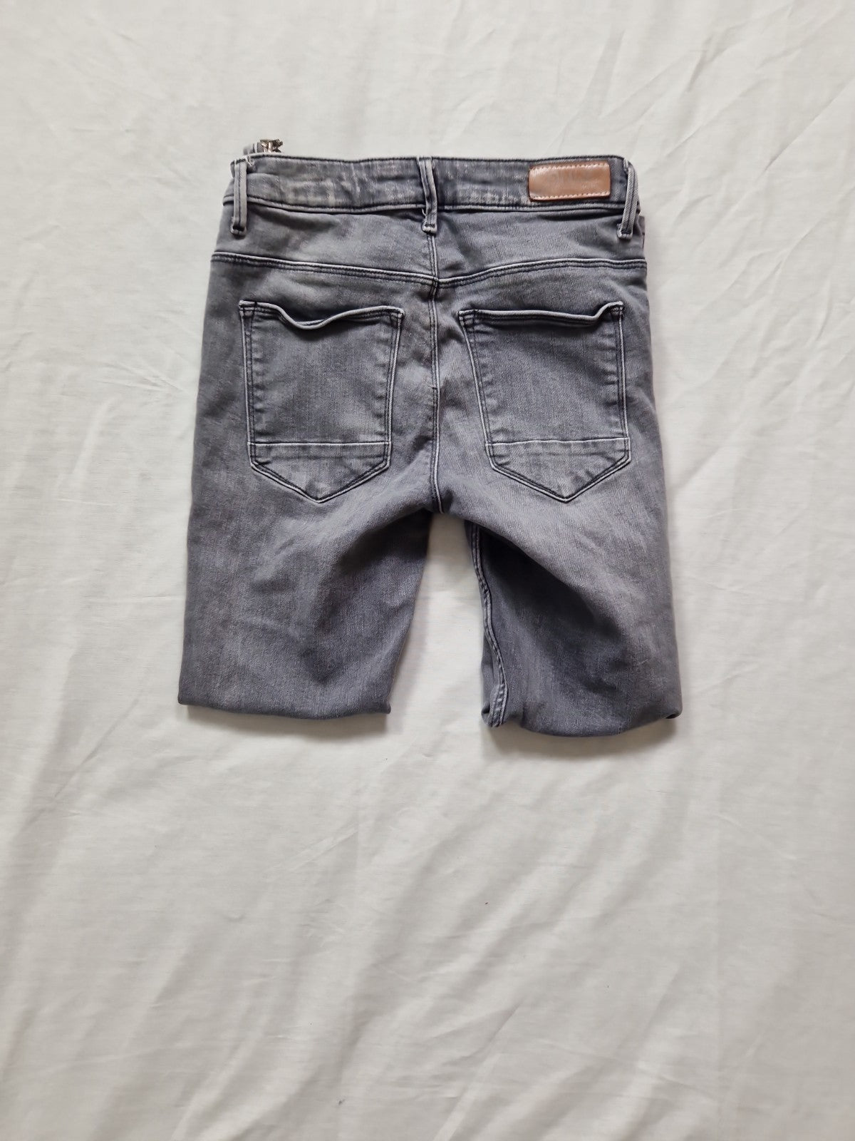 Only Womens Skinny Stretch Jeans Blue Grey Zip W28 L30