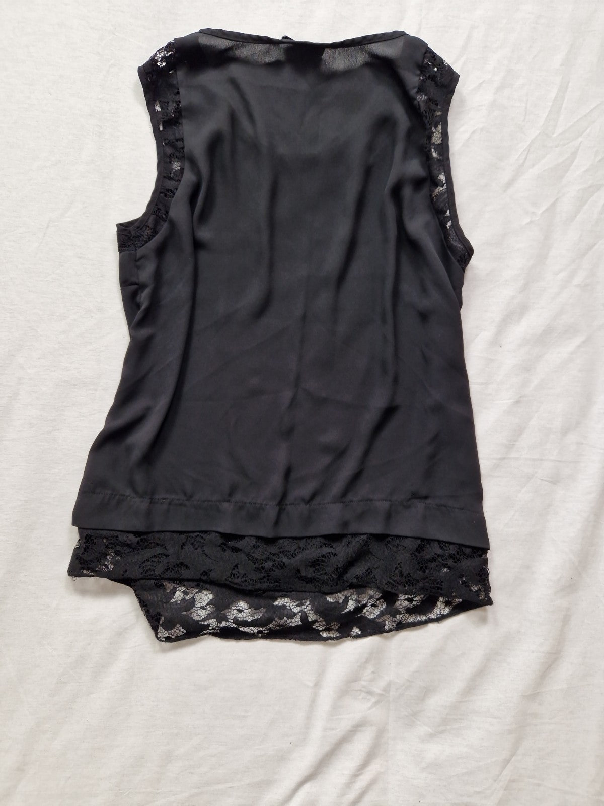 Wallis Womens Top Blouse Jersey Black UK 14