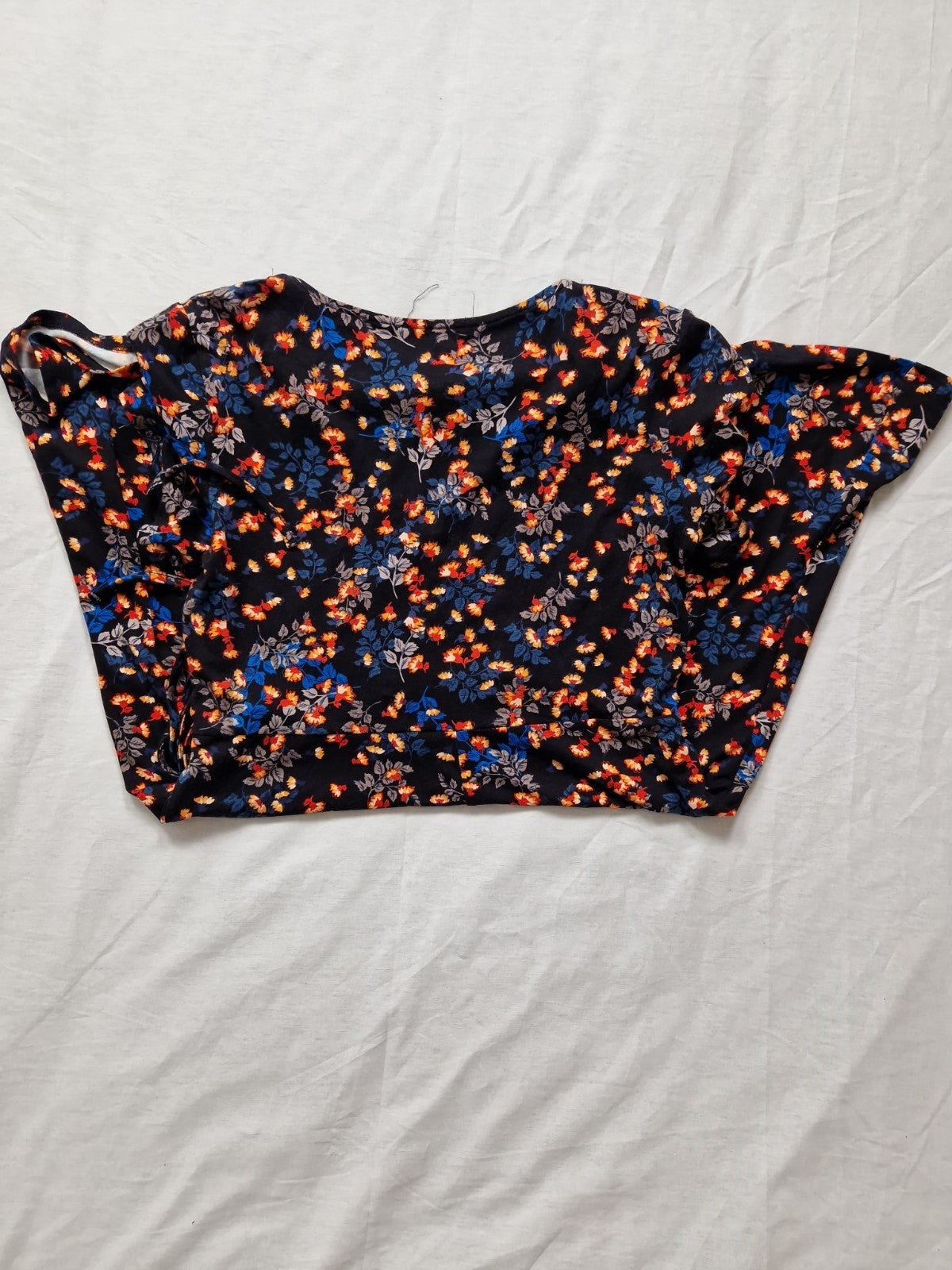 Unbranded Womens Blouse Top Black Floral UK 14