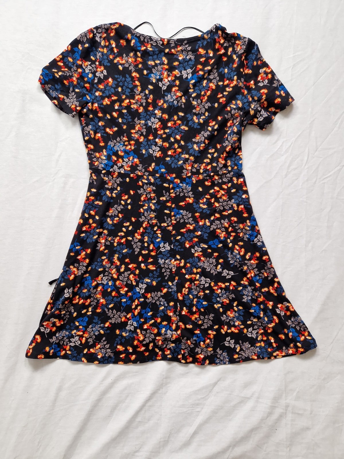 Unbranded Womens Blouse Top Black Floral UK 14