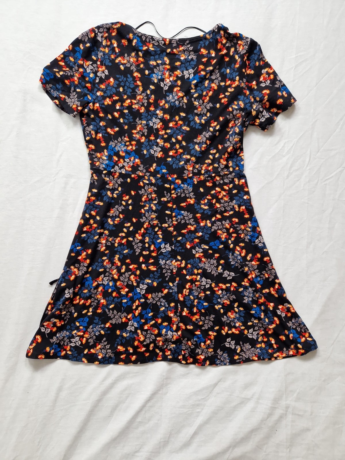 Unbranded Womens Blouse Top Black Floral UK 14