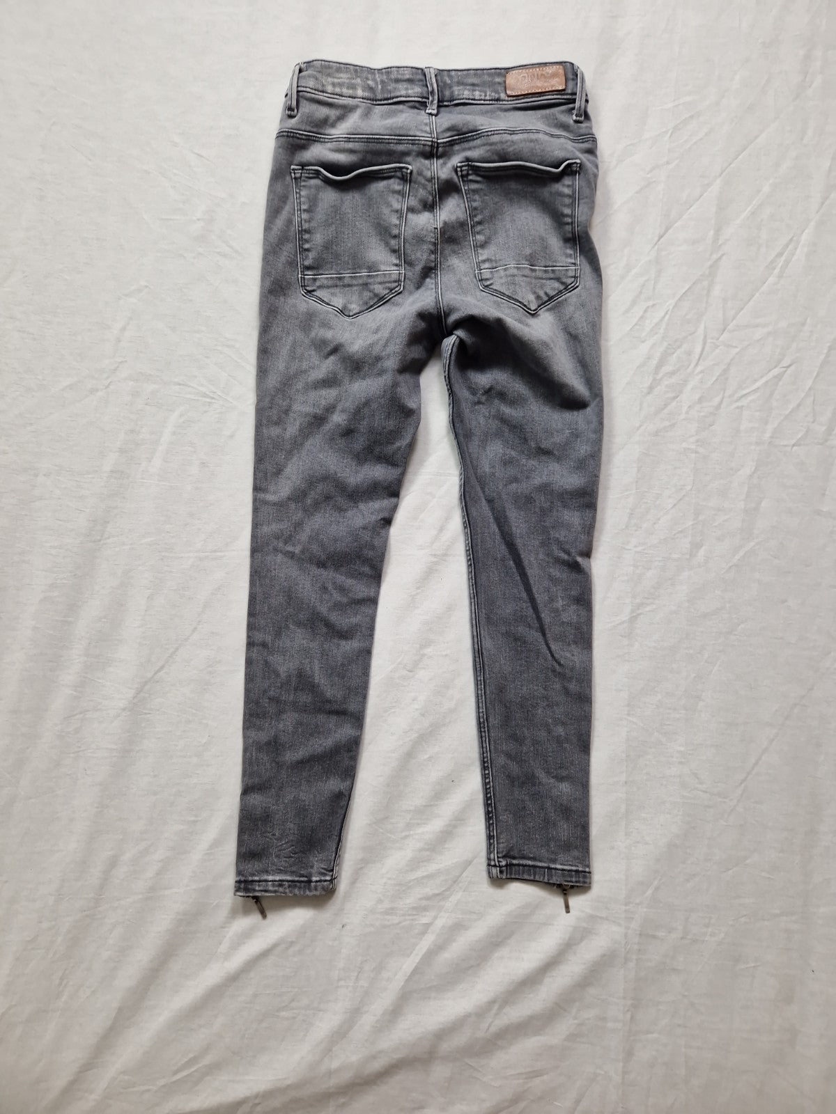 Only Womens Skinny Stretch Jeans Blue Grey Zip W28 L30