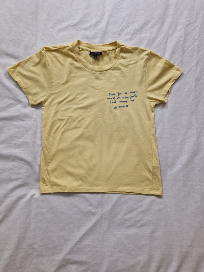 topshop Womens t shirt yellow uk 12