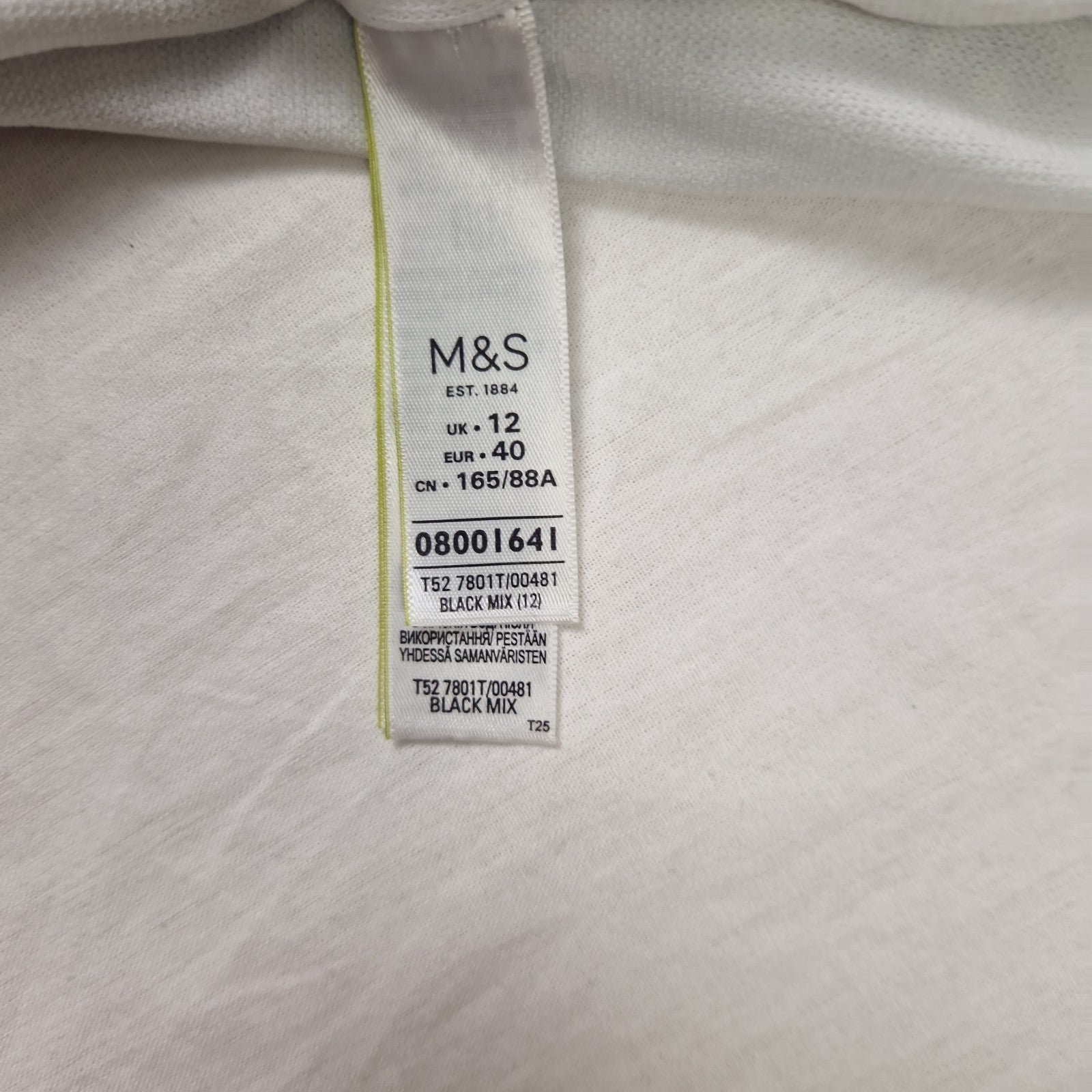 Marks and Spencer Womens Swim Wear Top Black Padded UK 12