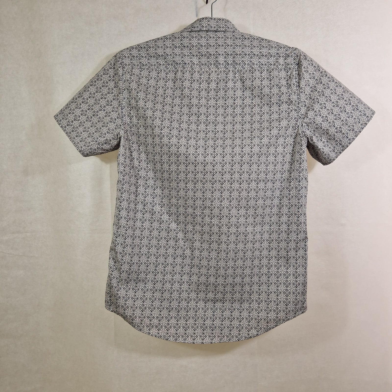 Topman Mens Grey Slim Fit Shirt UK M Short Sleeve Chest 38 40in Casual