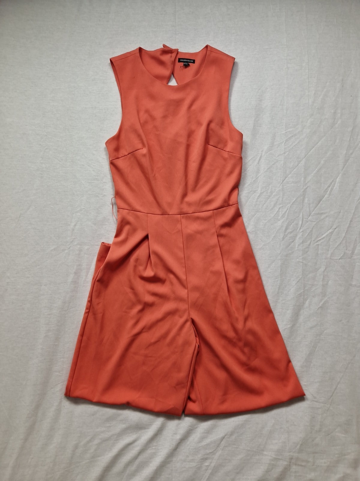 Warehouse Womens Orange Jumpsuit Polyester UK 8 L22 Preloved