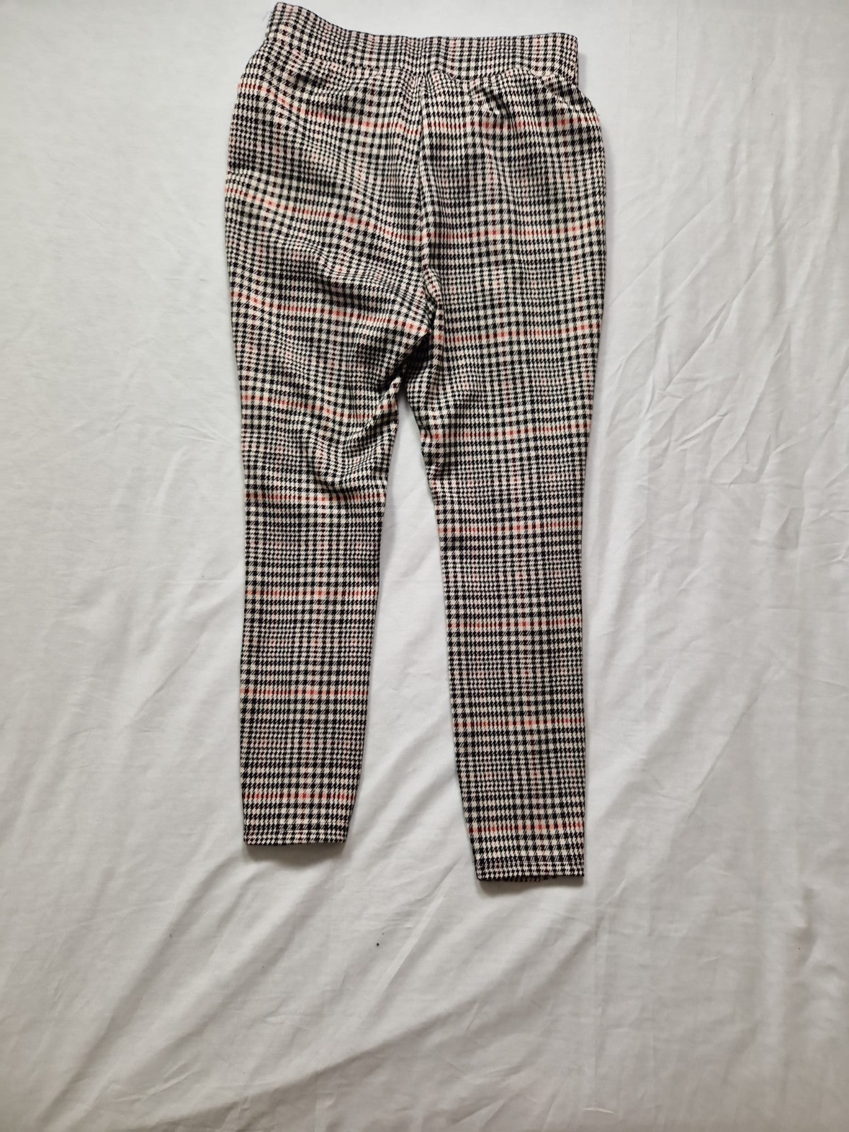 Next Womens Trousers Checked High Rise Stretch Polyester UK 12R W30 L26
