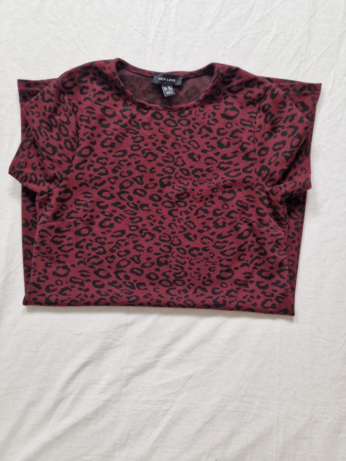 Nine West Womens A Line Dress Red Leopard Print Polyester UK M