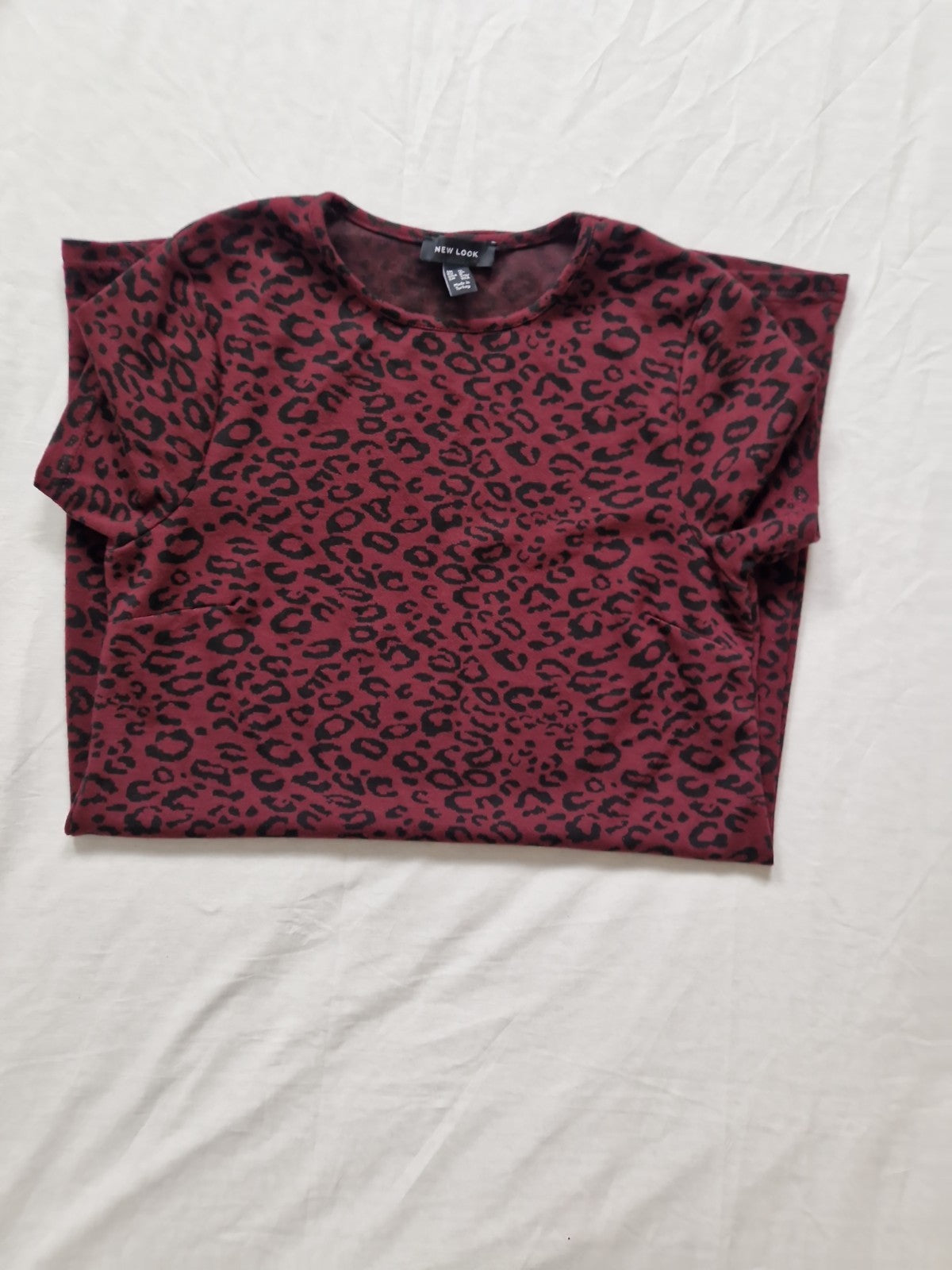 Nine West Womens A Line Dress Red Leopard Print Polyester UK M