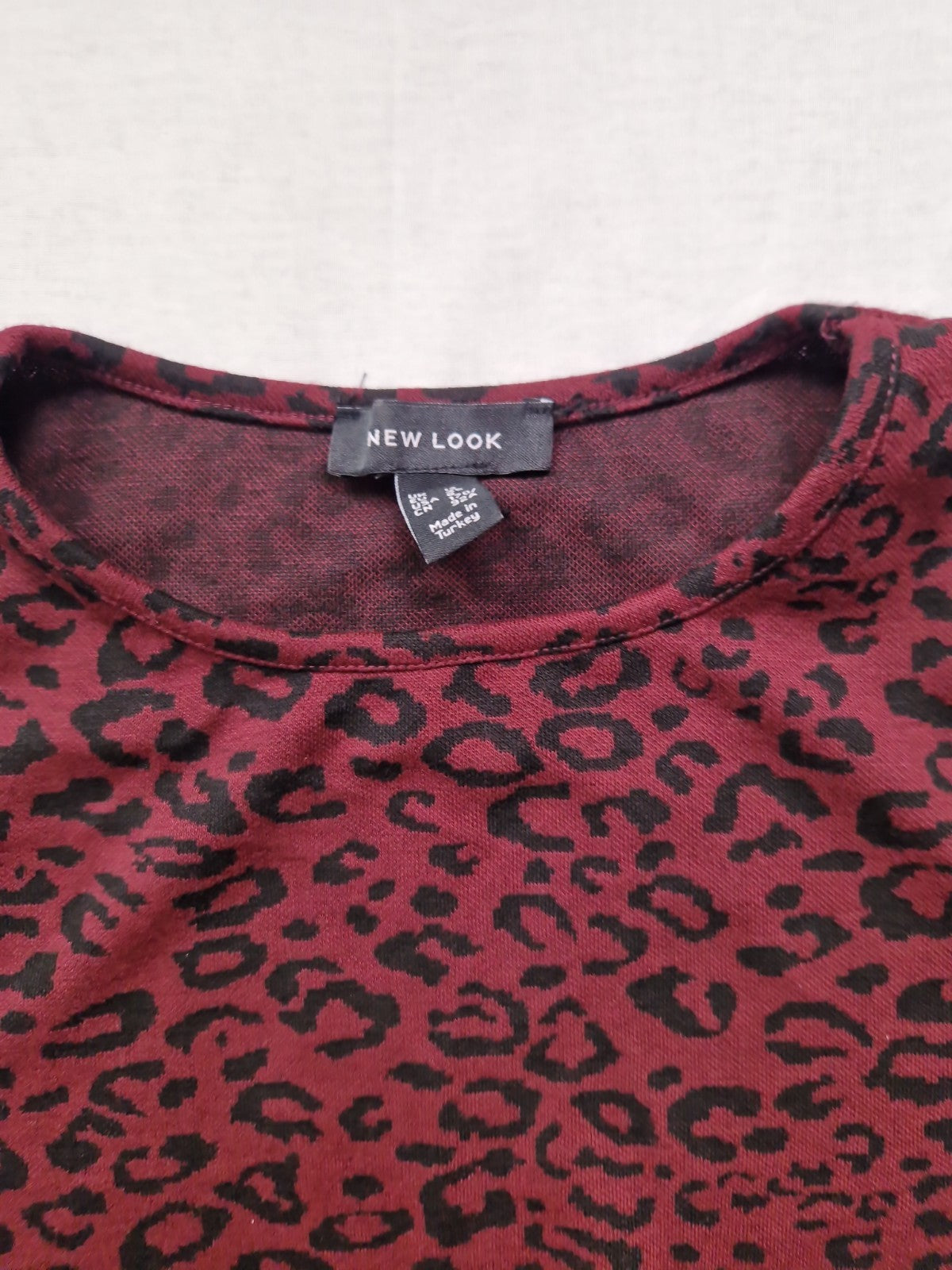 Nine West Womens A Line Dress Red Leopard Print Polyester UK M