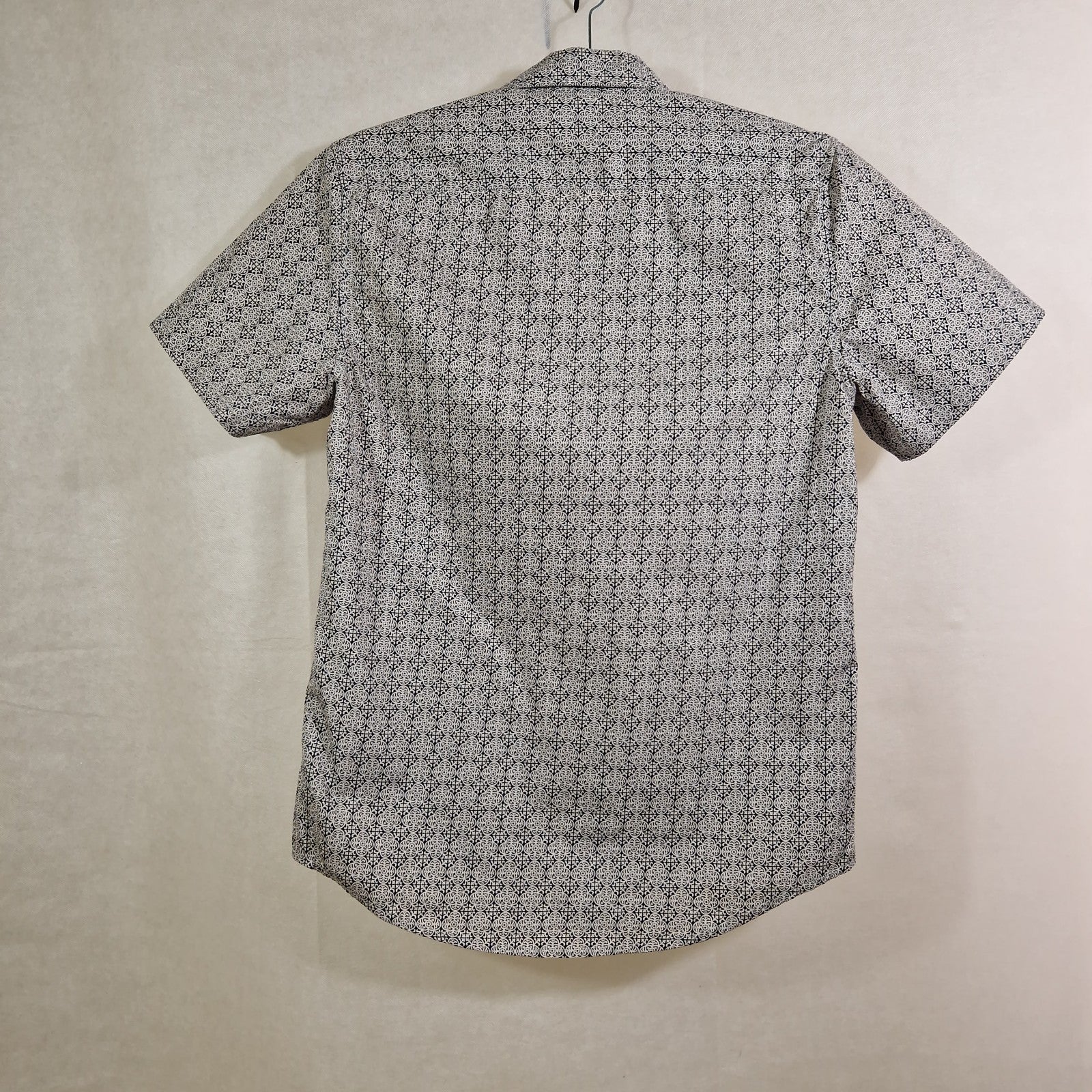 Topman Mens Grey Slim Fit Shirt UK M Short Sleeve Chest 38 40in Casual