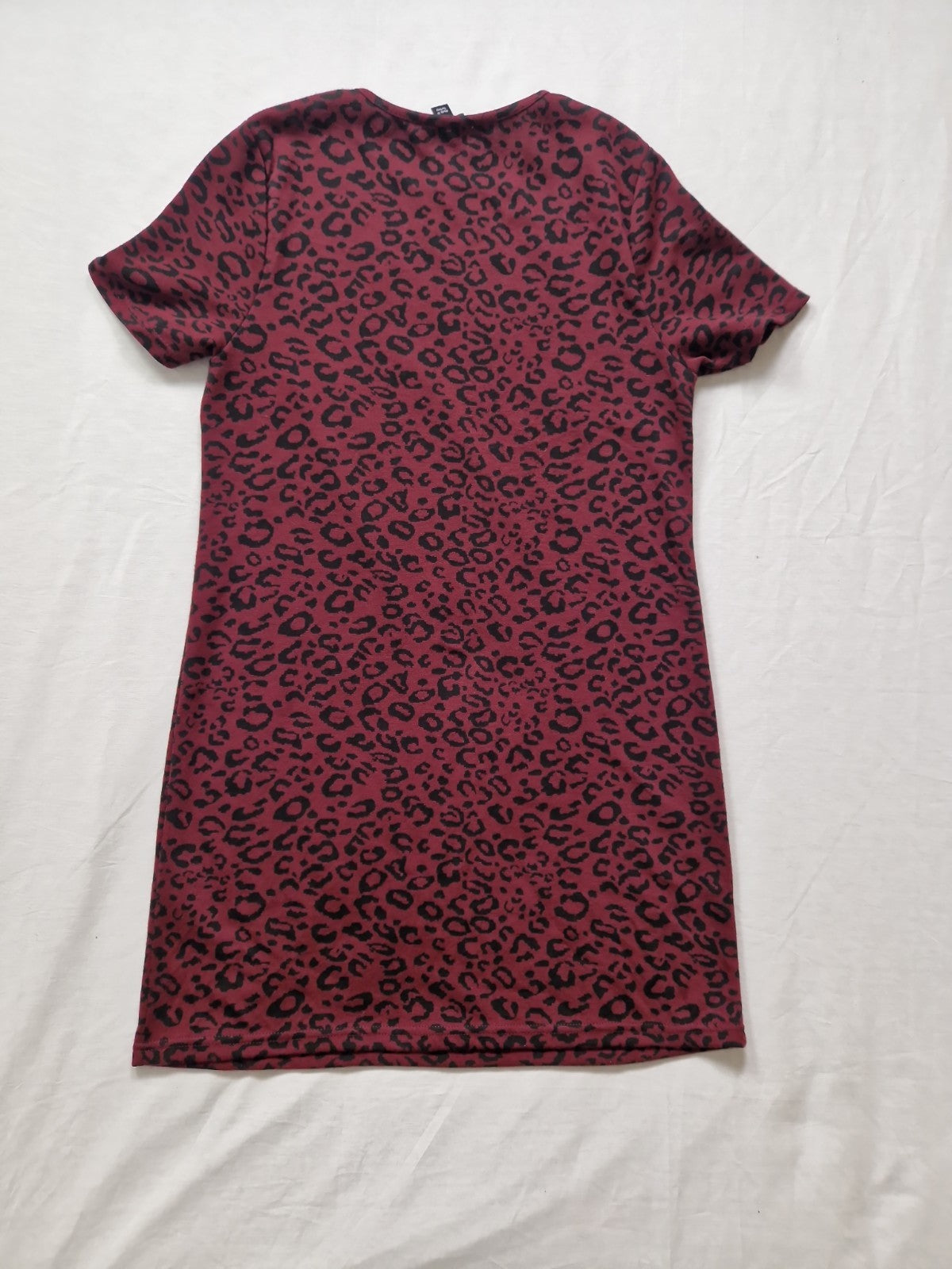Nine West Womens A Line Dress Red Leopard Print Polyester UK M