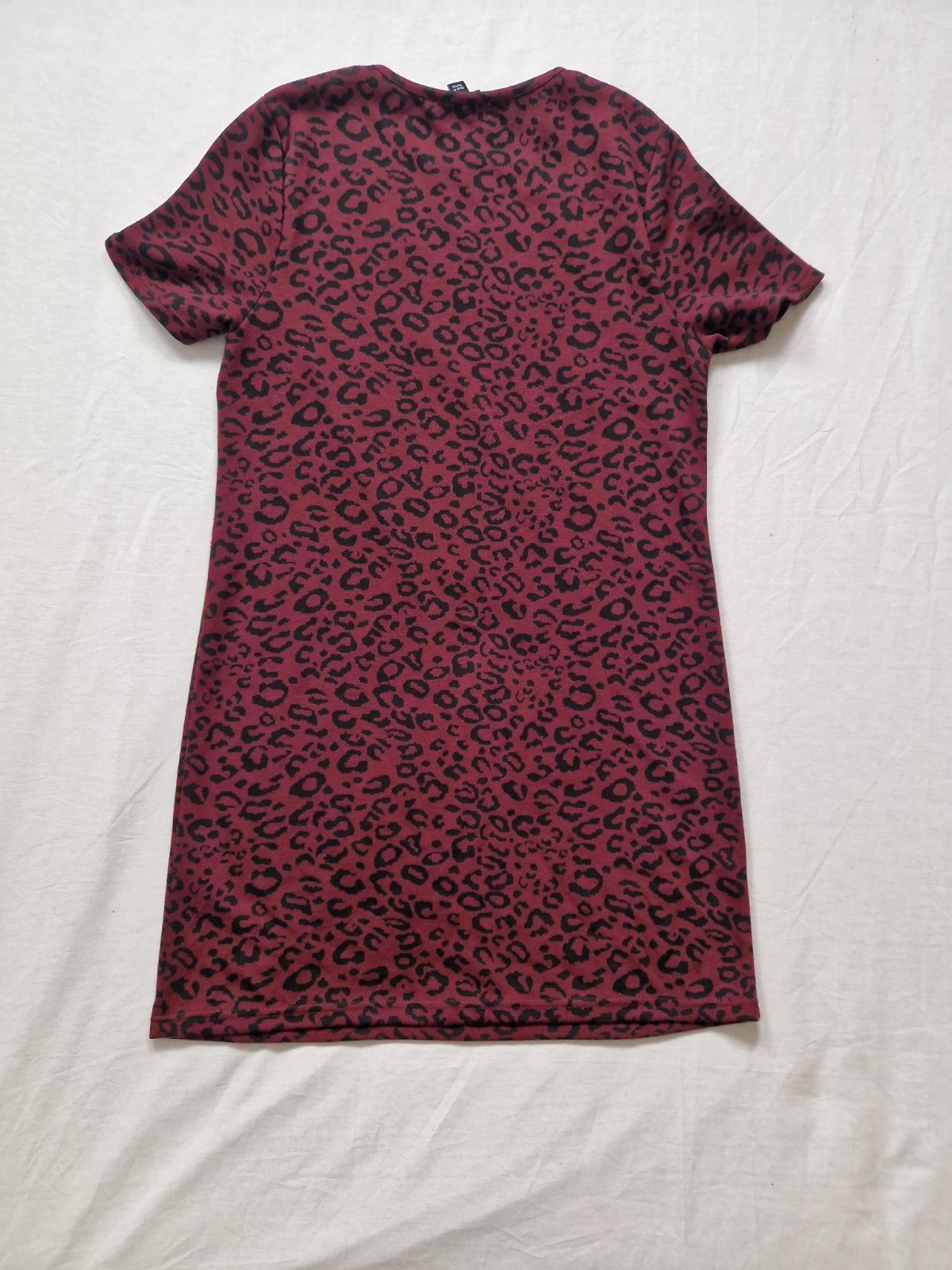 Nine West Womens A Line Dress Red Leopard Print Polyester UK M