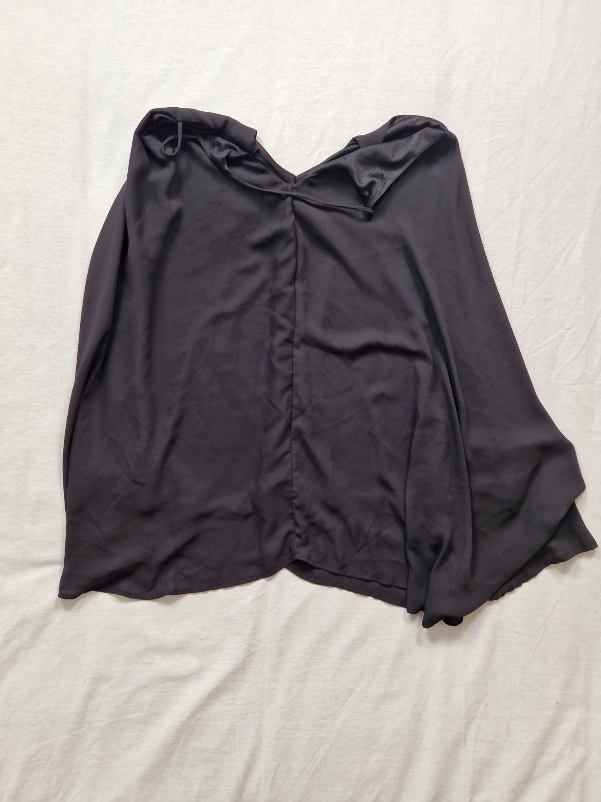 Shein Womens Black Sleeveless Blouse Off Shoulder UK S Chiffon Polyester