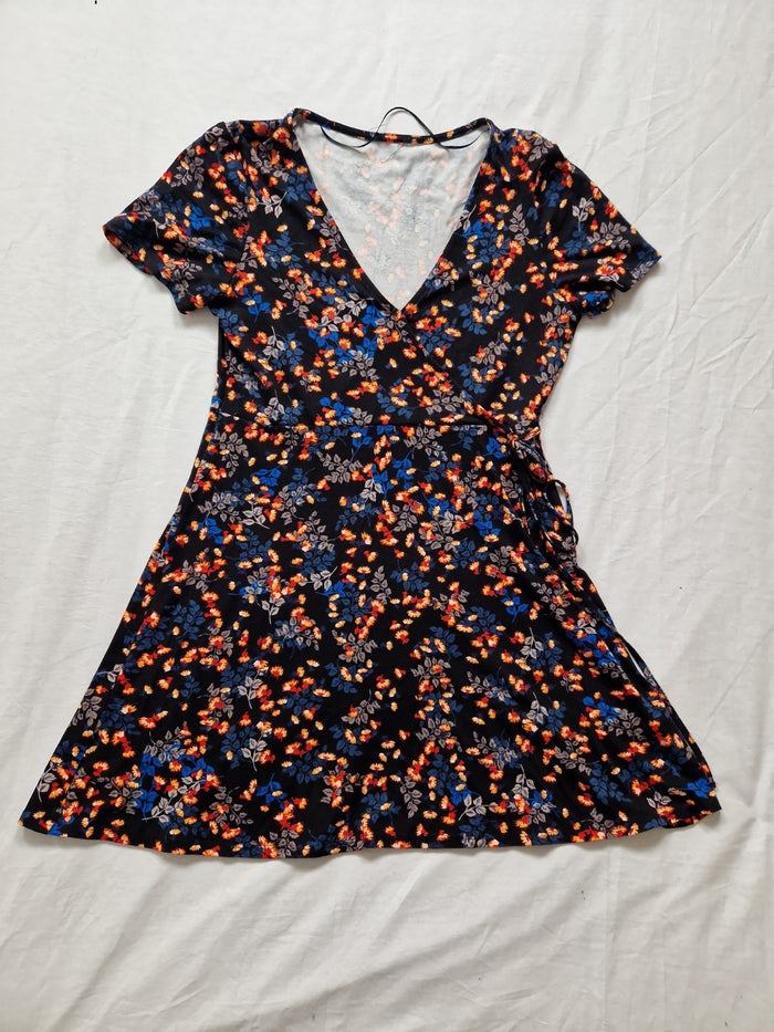Unbranded Womens Blouse Top Black Floral UK 14