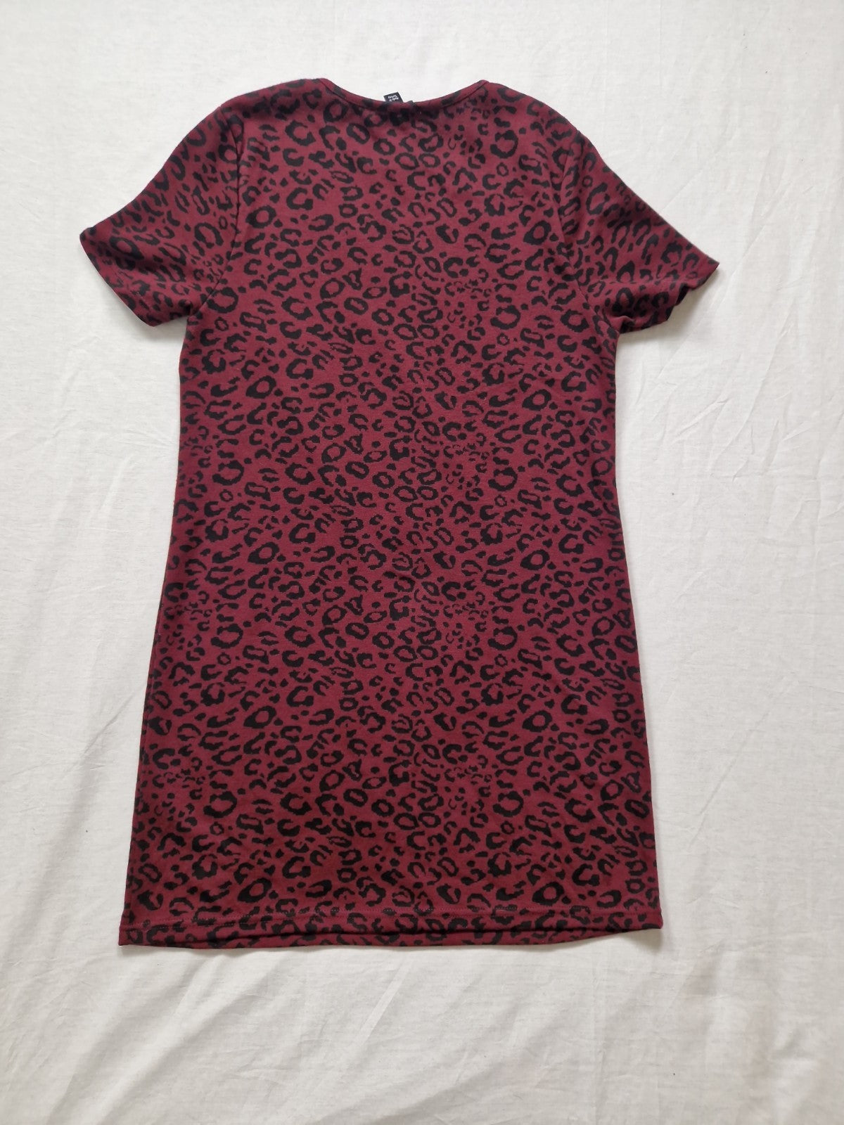 Nine West Womens A Line Dress Red Leopard Print Polyester UK M