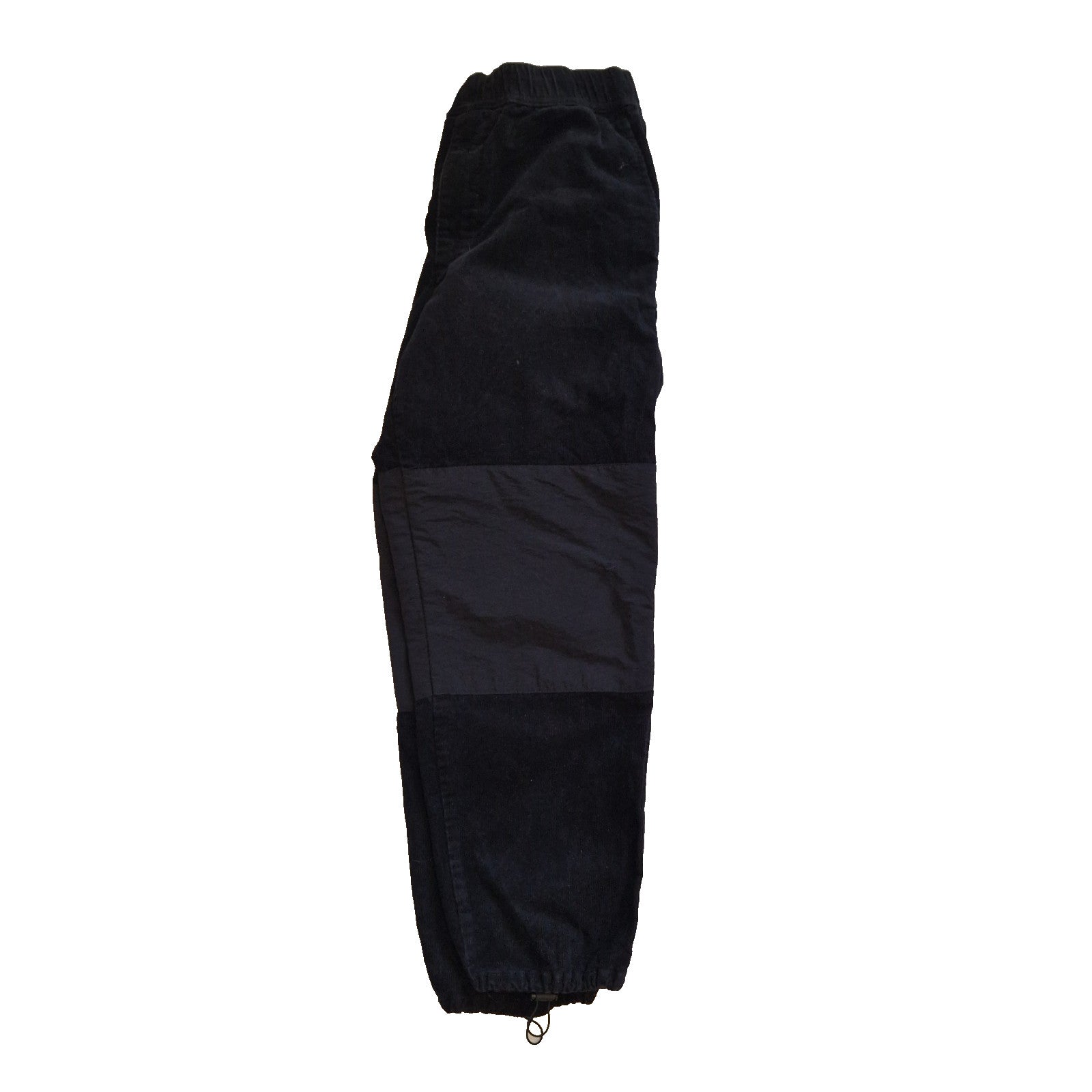 Zara black patchwork jogger cargo pants with a tapered leg and elastic waist.