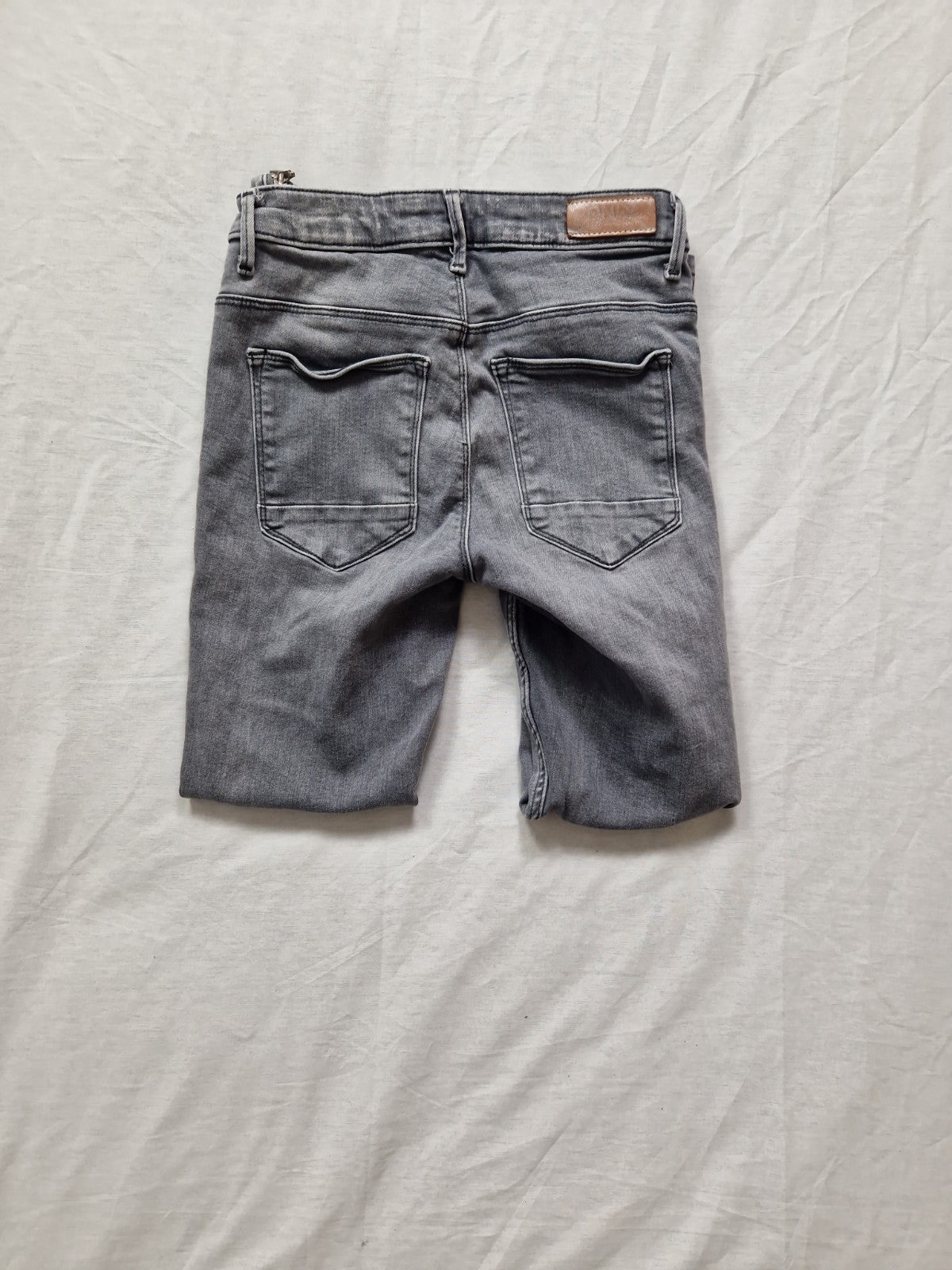 Only Womens Skinny Stretch Jeans Blue Grey Zip W28 L30