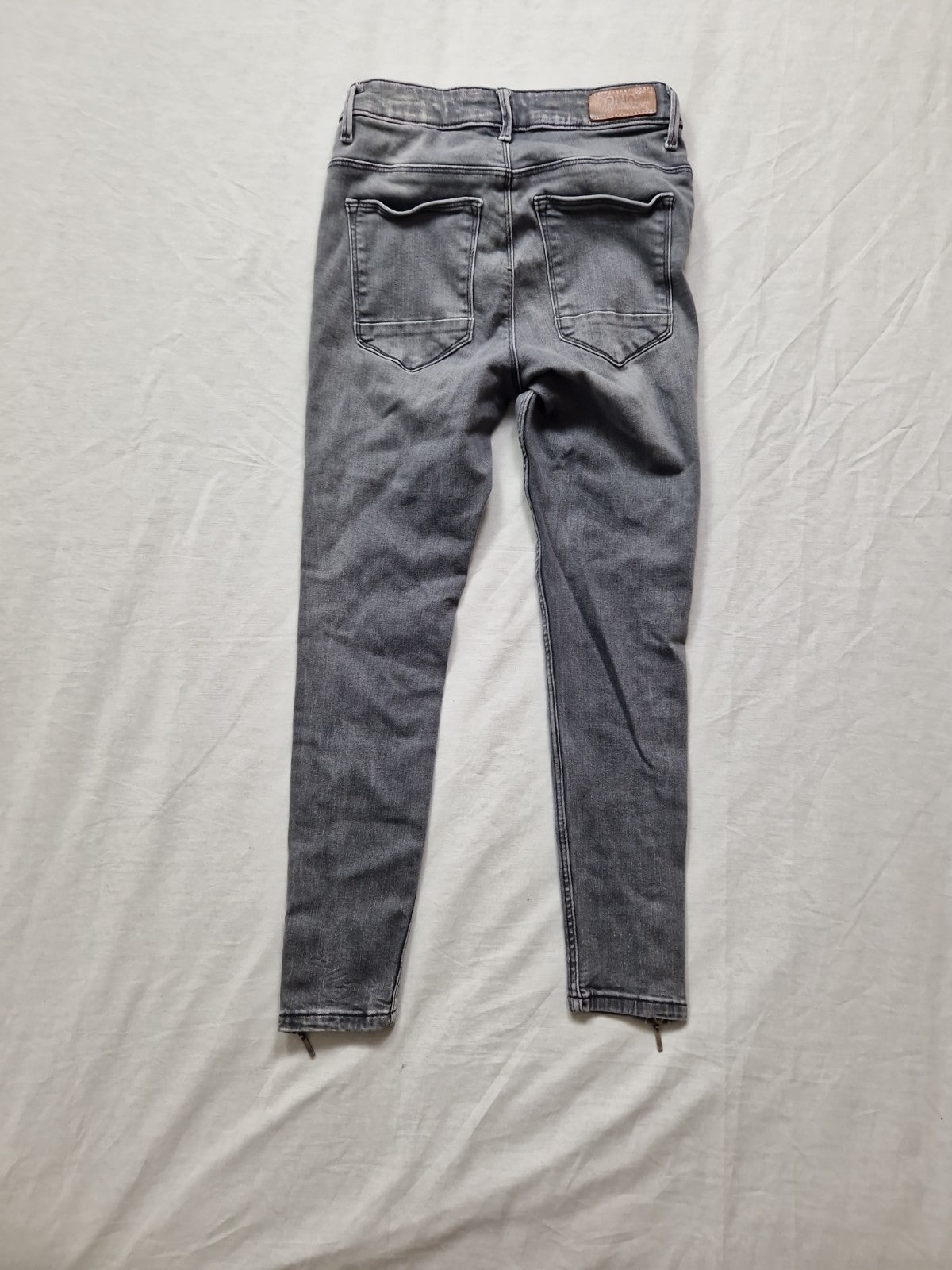 Only Womens Skinny Stretch Jeans Blue Grey Zip W28 L30
