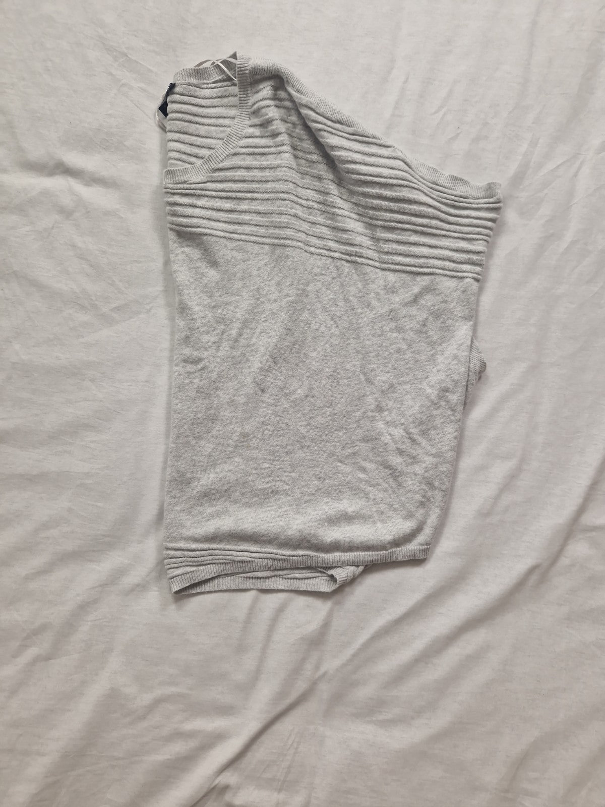 Marble Womens Grey Sleeveless Knit Jumper UK M Preloved