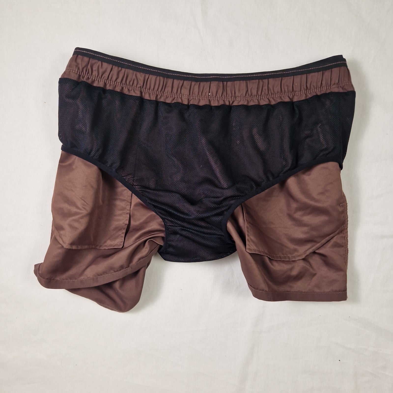 Unbranded Mens Swim Shorts Brown W36 UK L