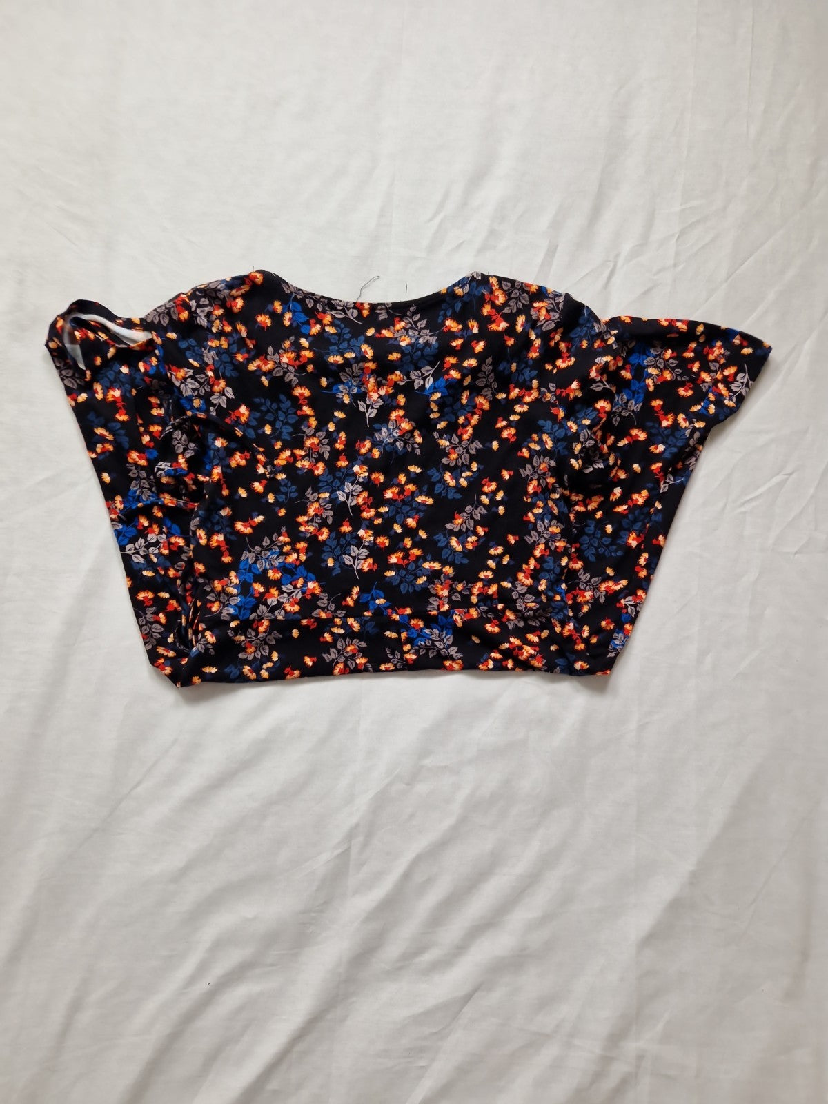 Unbranded Womens Blouse Top Black Floral UK 14