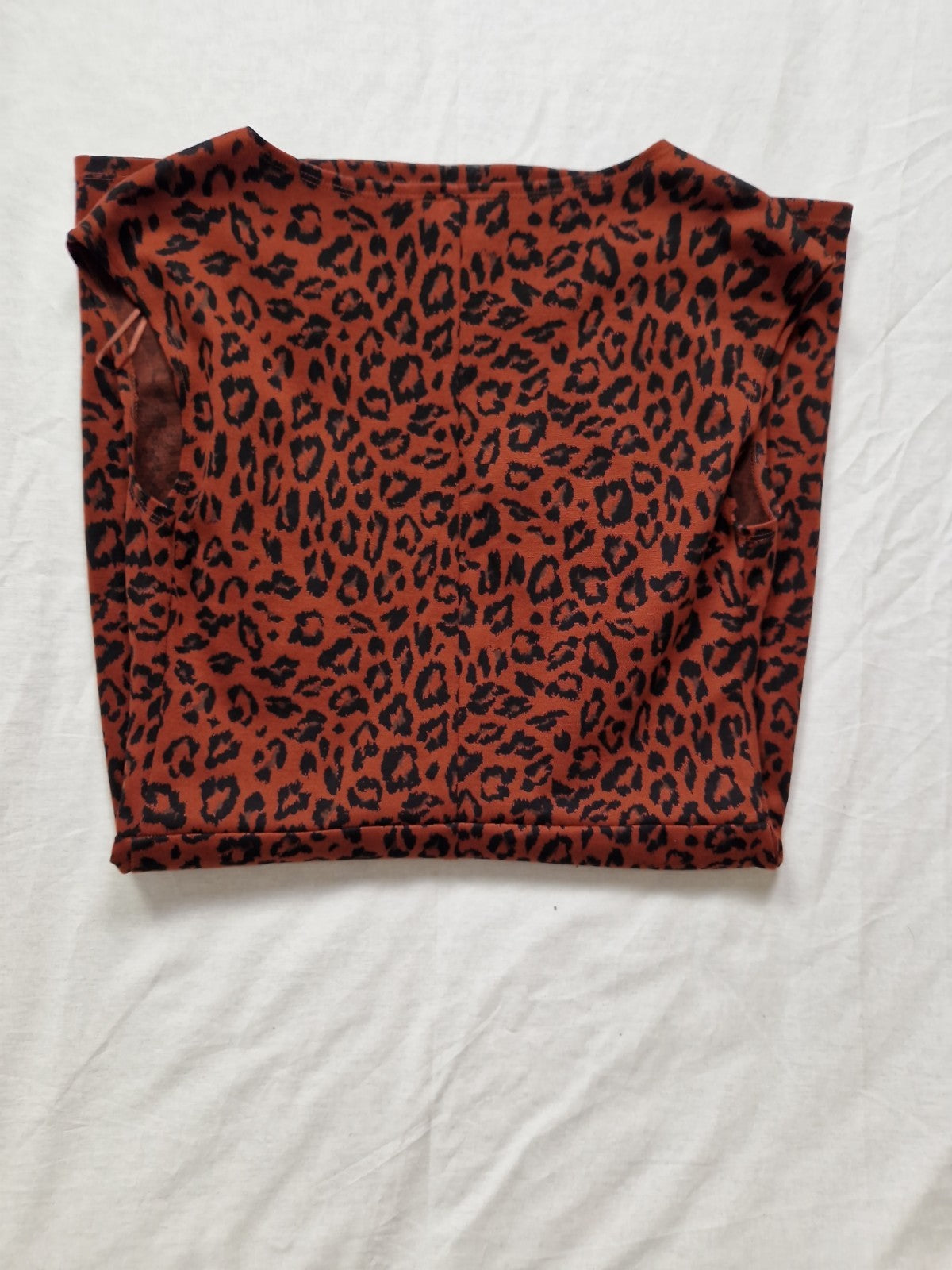 New Look Womens Maroon Leopard Print Shift Dress UK 12 Polyester
