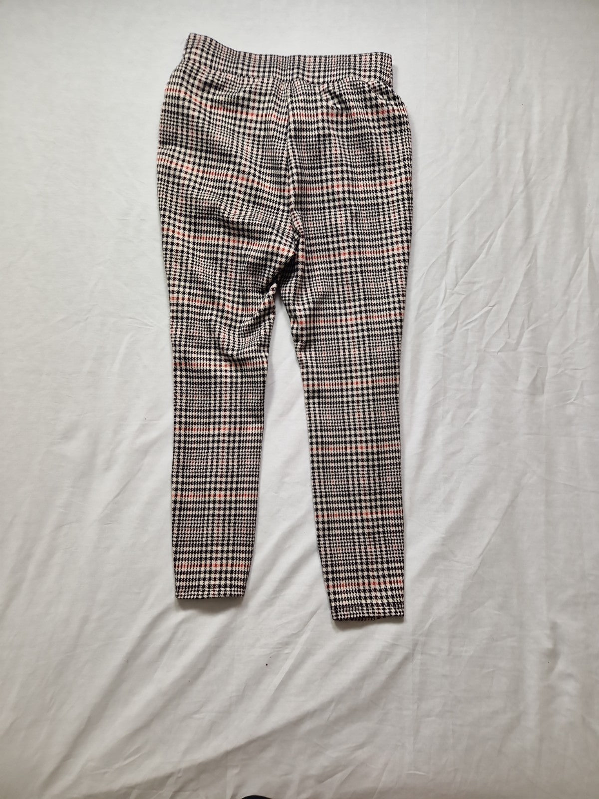 Next Womens Trousers Checked High Rise Stretch Polyester UK 12R W30 L26