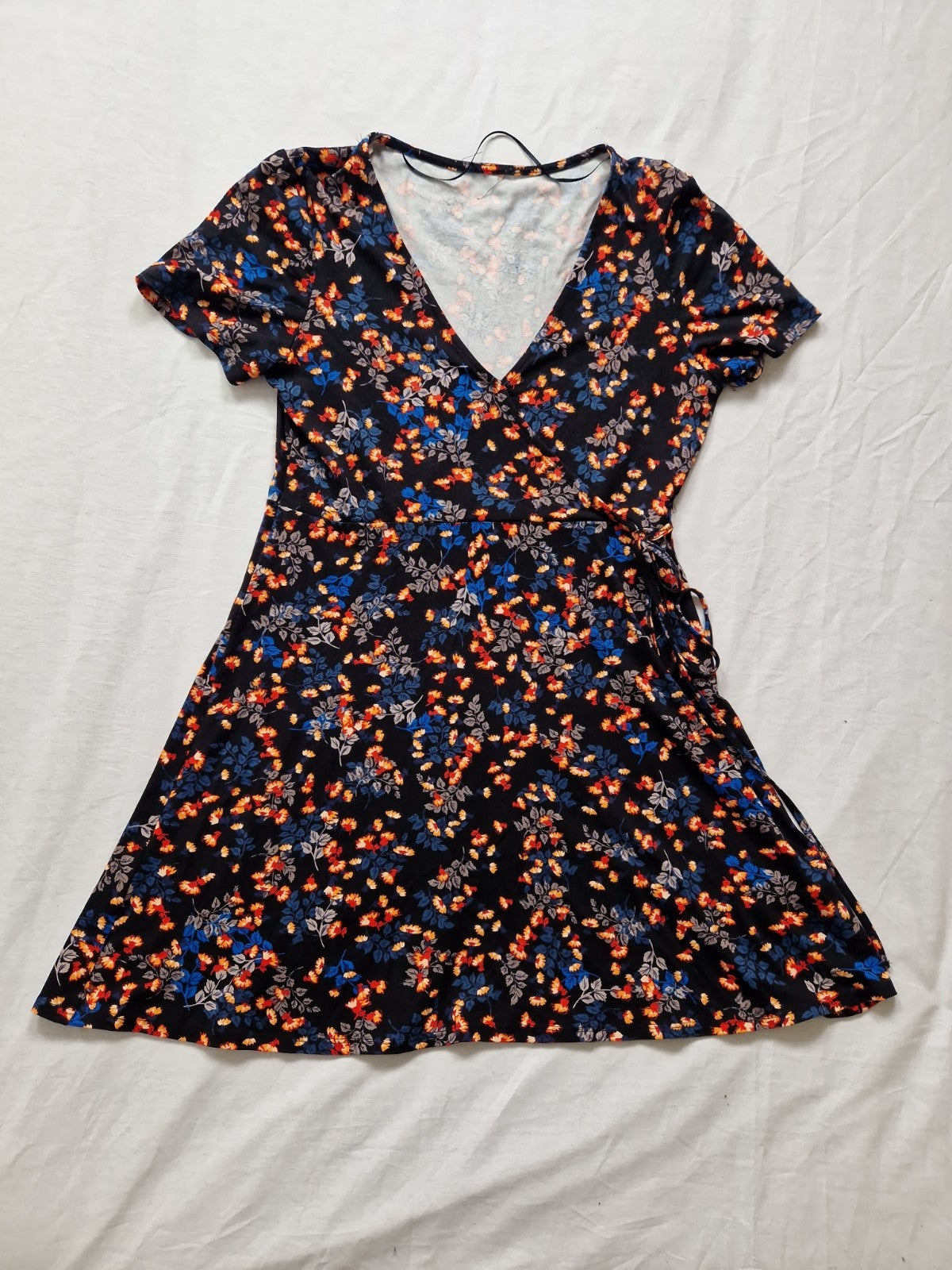Unbranded Womens Blouse Top Black Floral UK 14