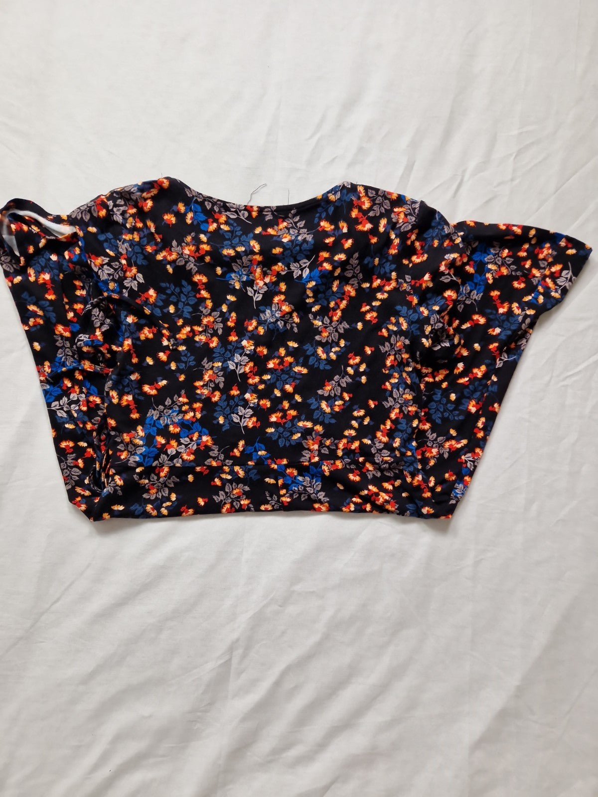 Unbranded Womens Blouse Top Black Floral UK 14