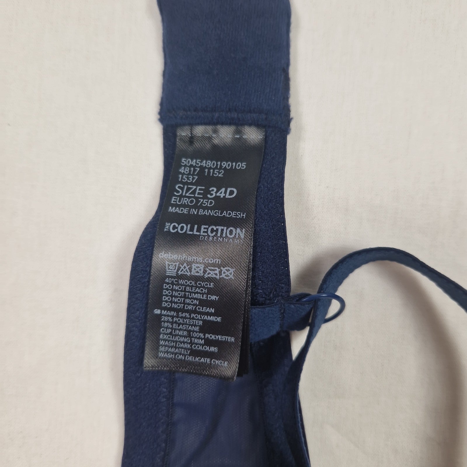 Marks & Spencer Womens Bra Black Padded Underwired Microfibre UK 32A