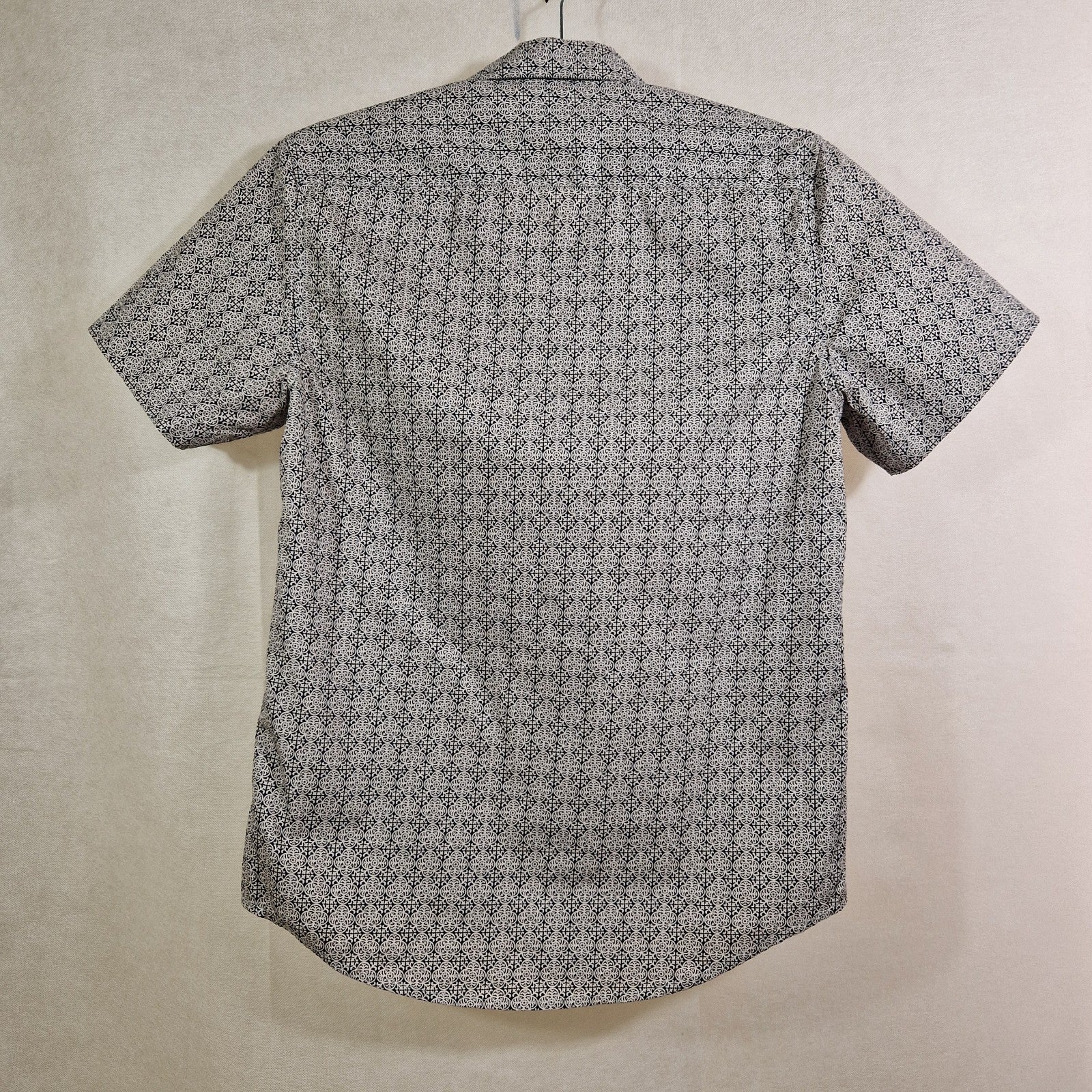 Topman Mens Grey Slim Fit Shirt UK M Short Sleeve Chest 38 40in Casual