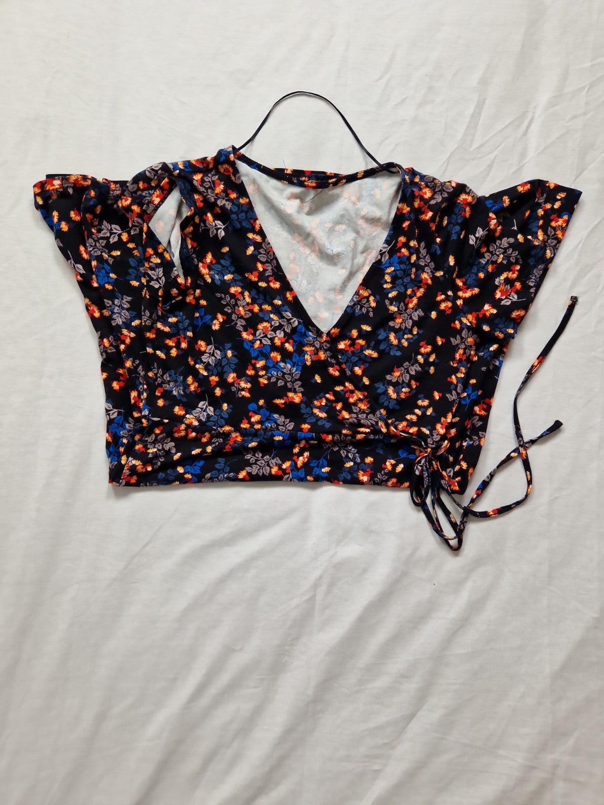 Unbranded Womens Blouse Top Black Floral UK 14