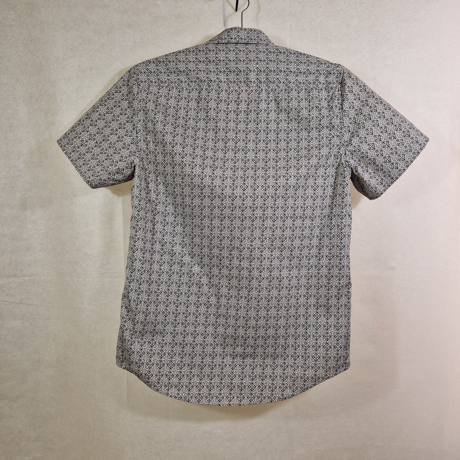Topman Mens Grey Slim Fit Shirt UK M Short Sleeve Chest 38 40in Casual