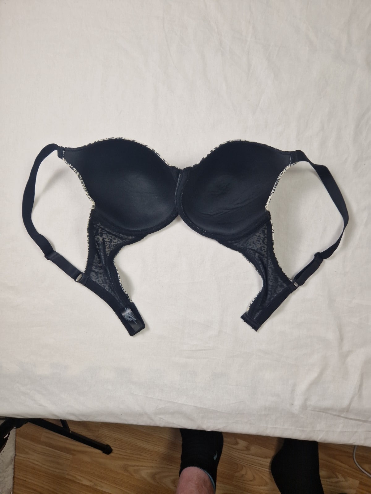 Secret Possessions Womens Bra Black Wired Padded T Shirt Style UK 36E