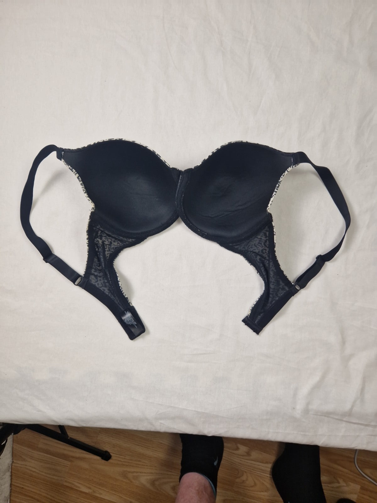 Secret Possessions Womens Bra Black Wired Padded T Shirt Style UK 36E