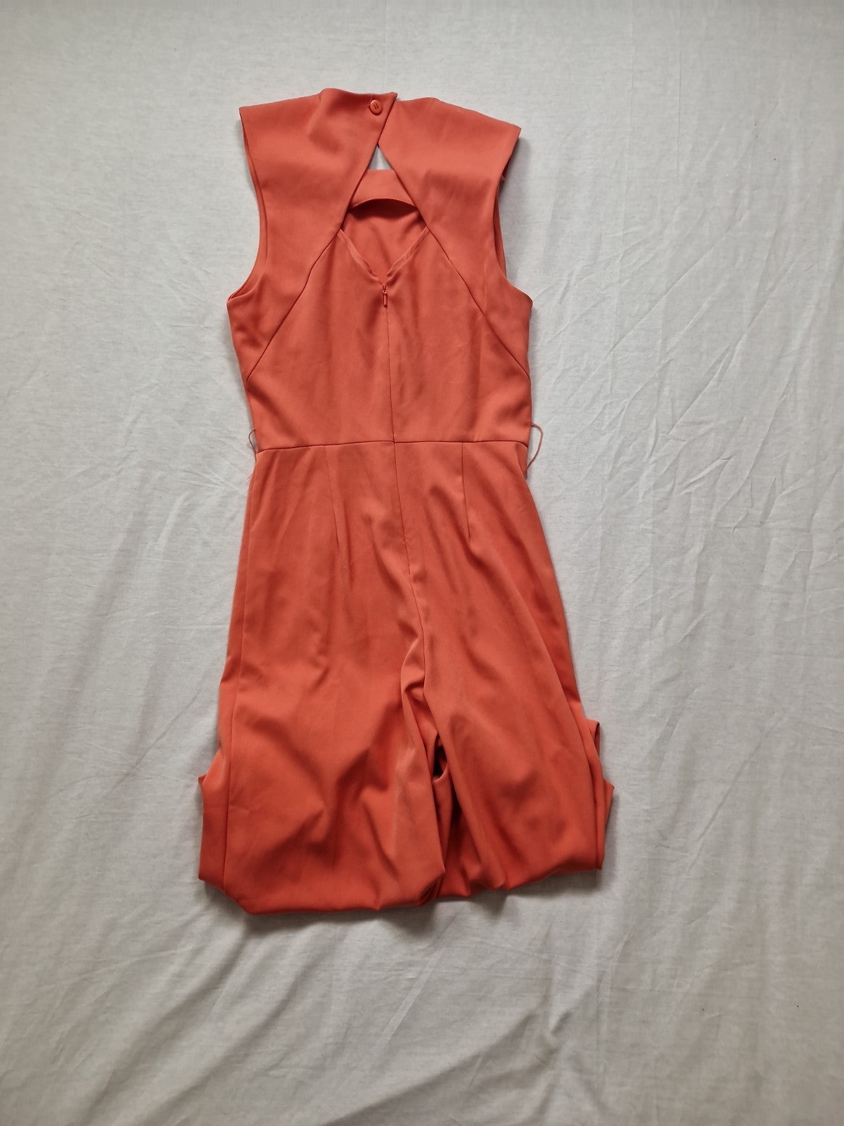Warehouse Womens Orange Jumpsuit Polyester UK 8 L22 Preloved